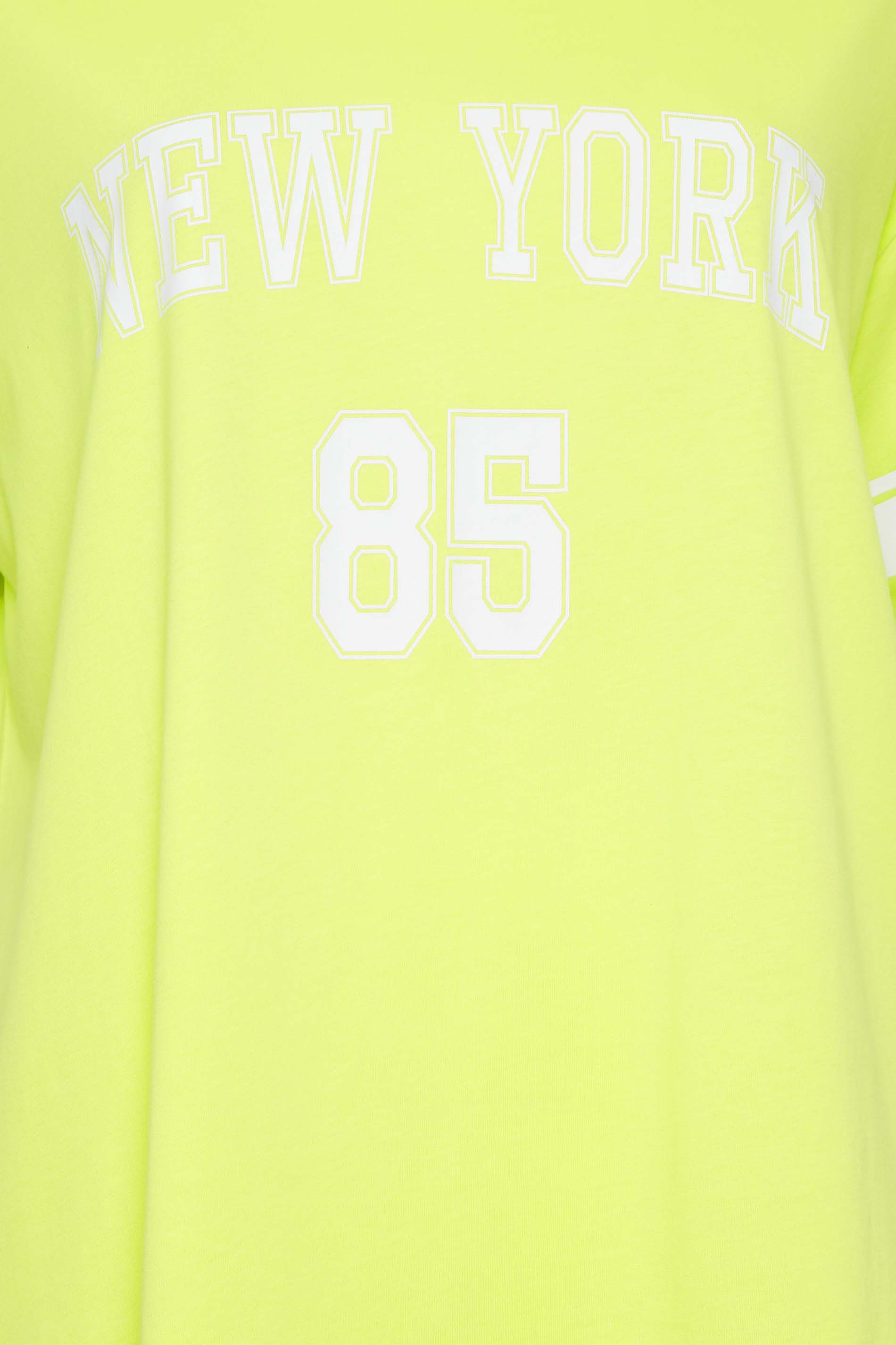 Yours Curve Lime Green 'New York' Slogan Varsity Tshirt Size 14 | Women's Plus Size and Curve Fashion