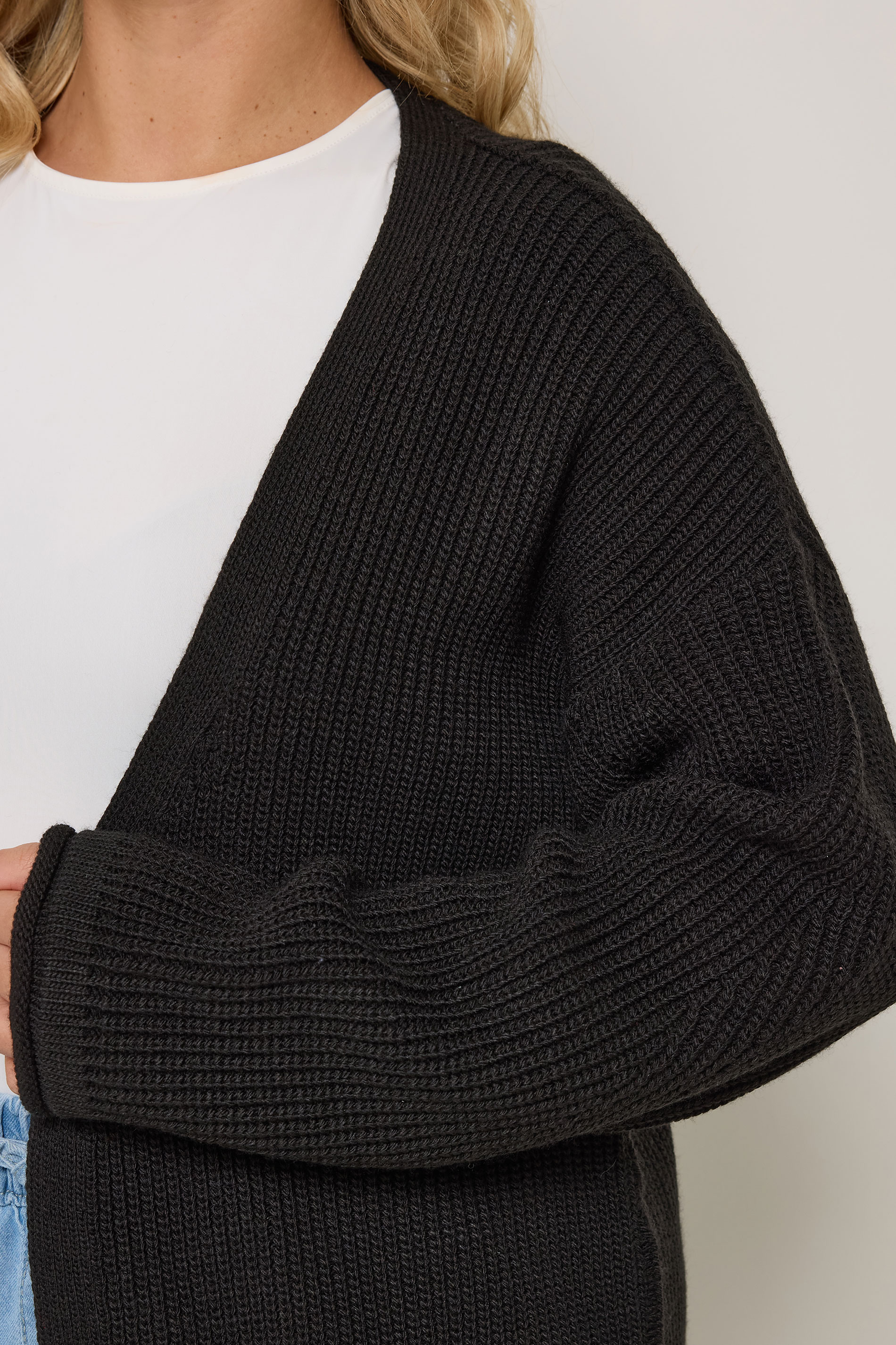 YOURS Plus Size Black Maxi Knitted Cardigan | Yours Clothing 4