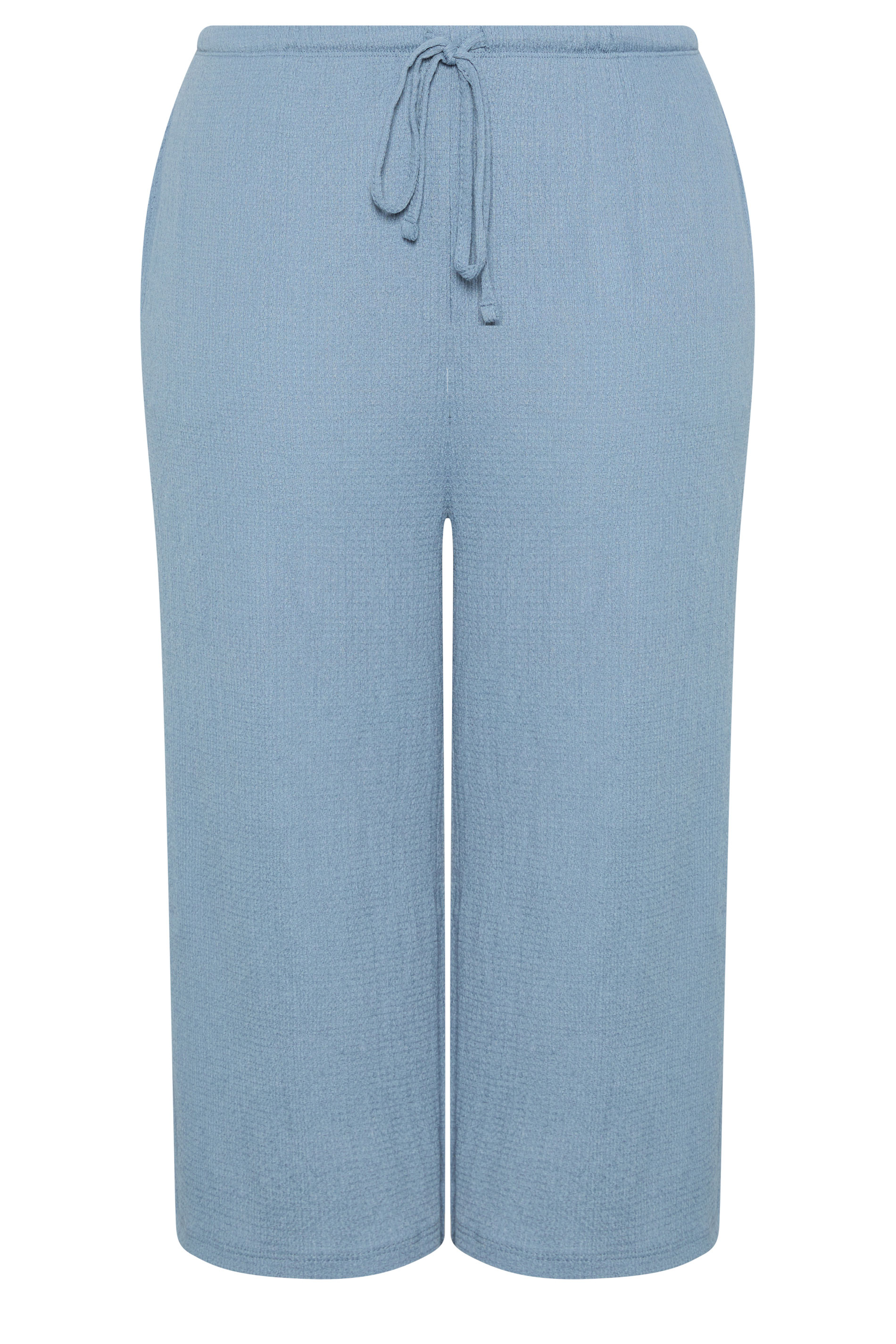 YOURS Plus Size Light Blue Crinkle Culottes | Yours Clothing 5