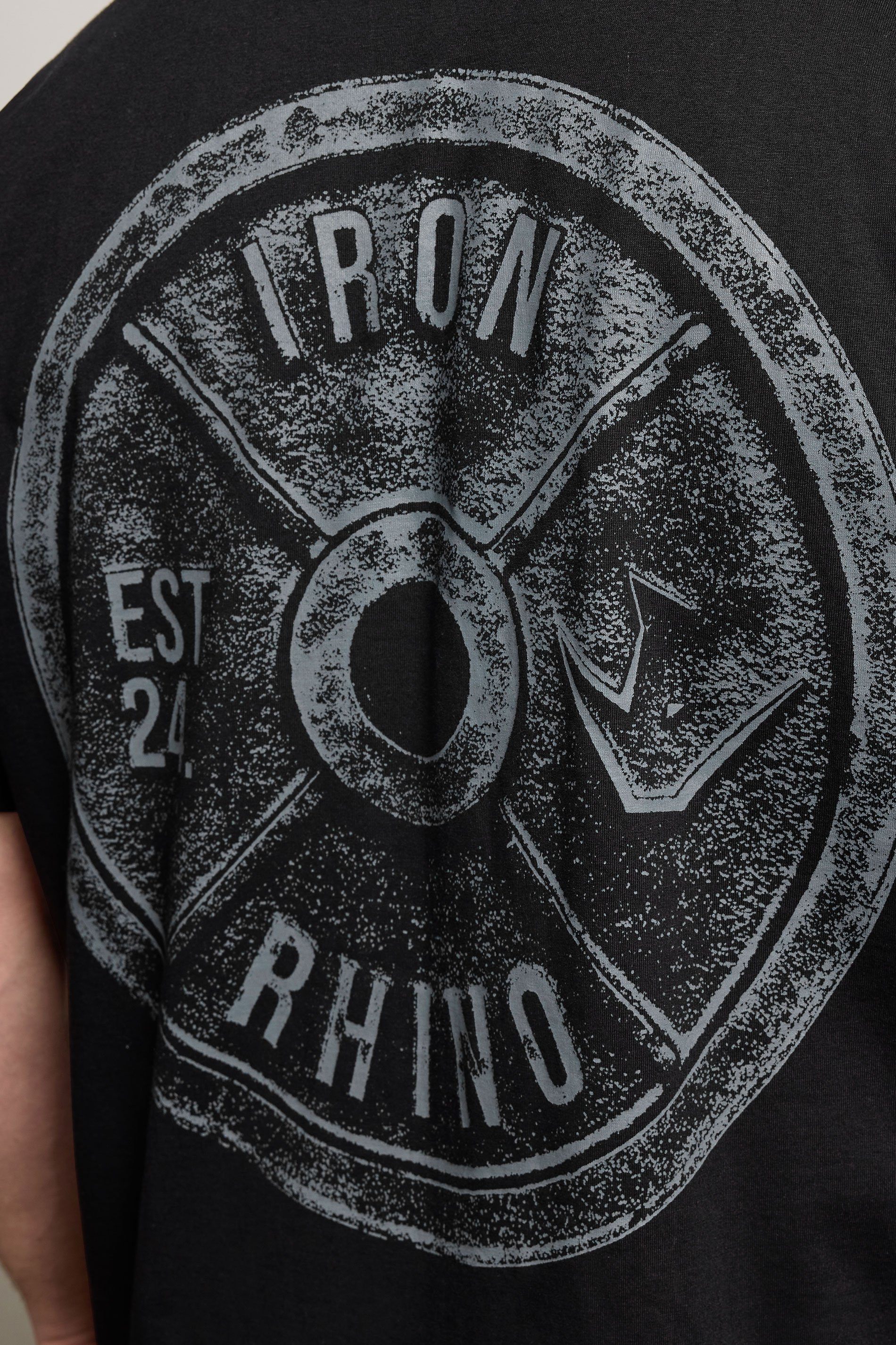 IronRhino Big & Tall Black Weight Plate T-Shirt | BadRhino 5
