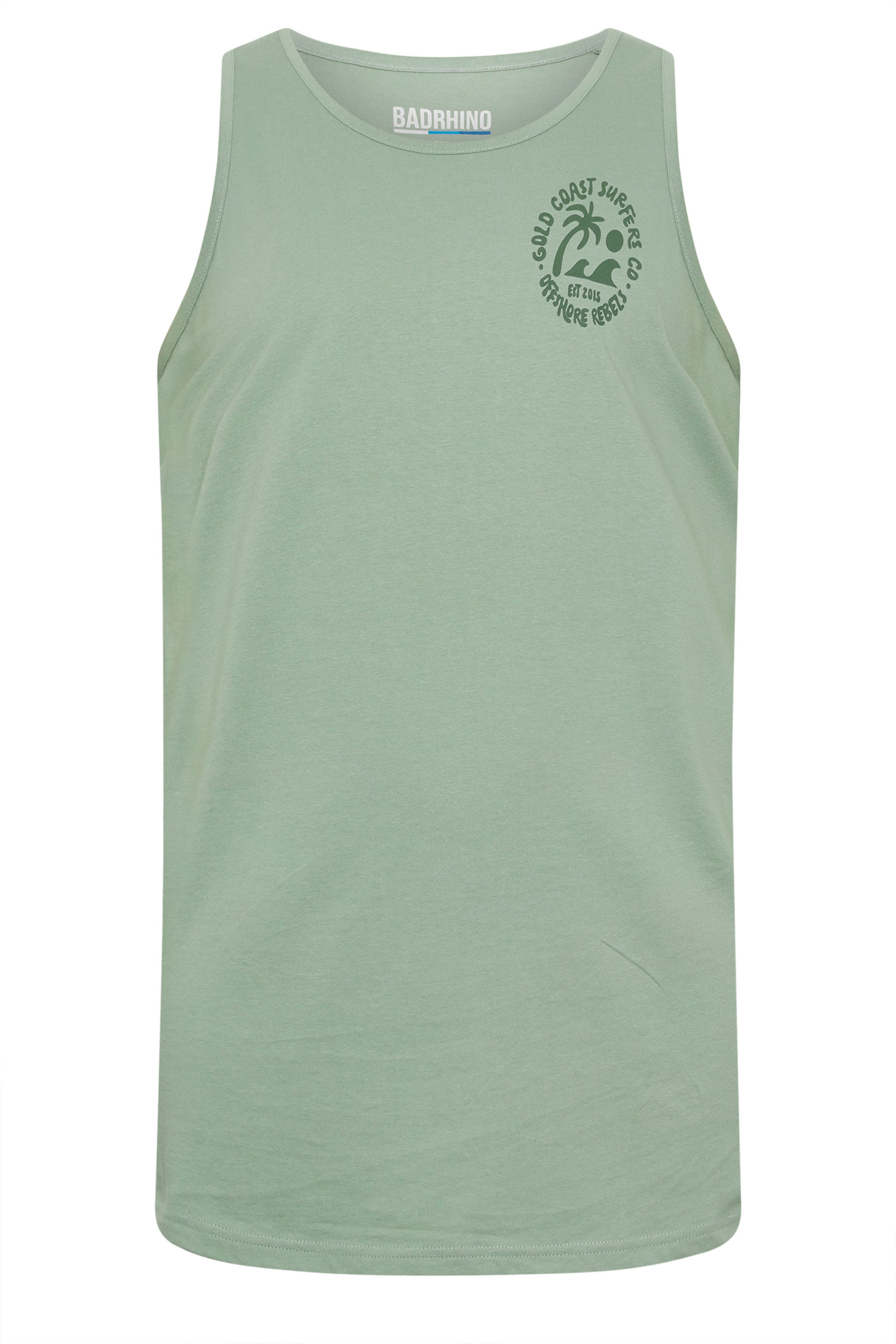 BadRhino Big & Tall Green Graphic Vest Top 7