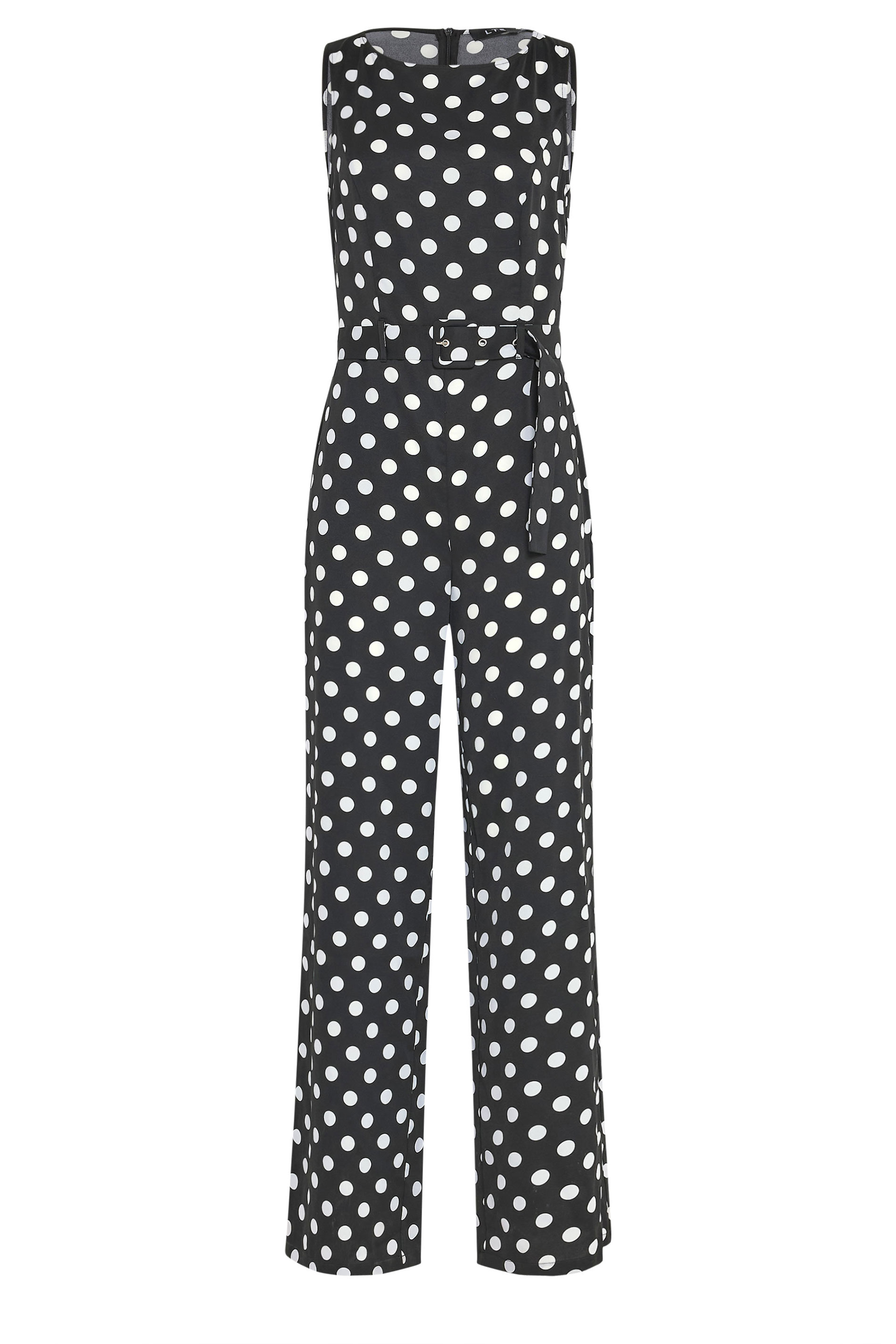 LTS Tall Women's Black Polka Dot Wide Leg Jumpsuit | Long Tall Sally 5