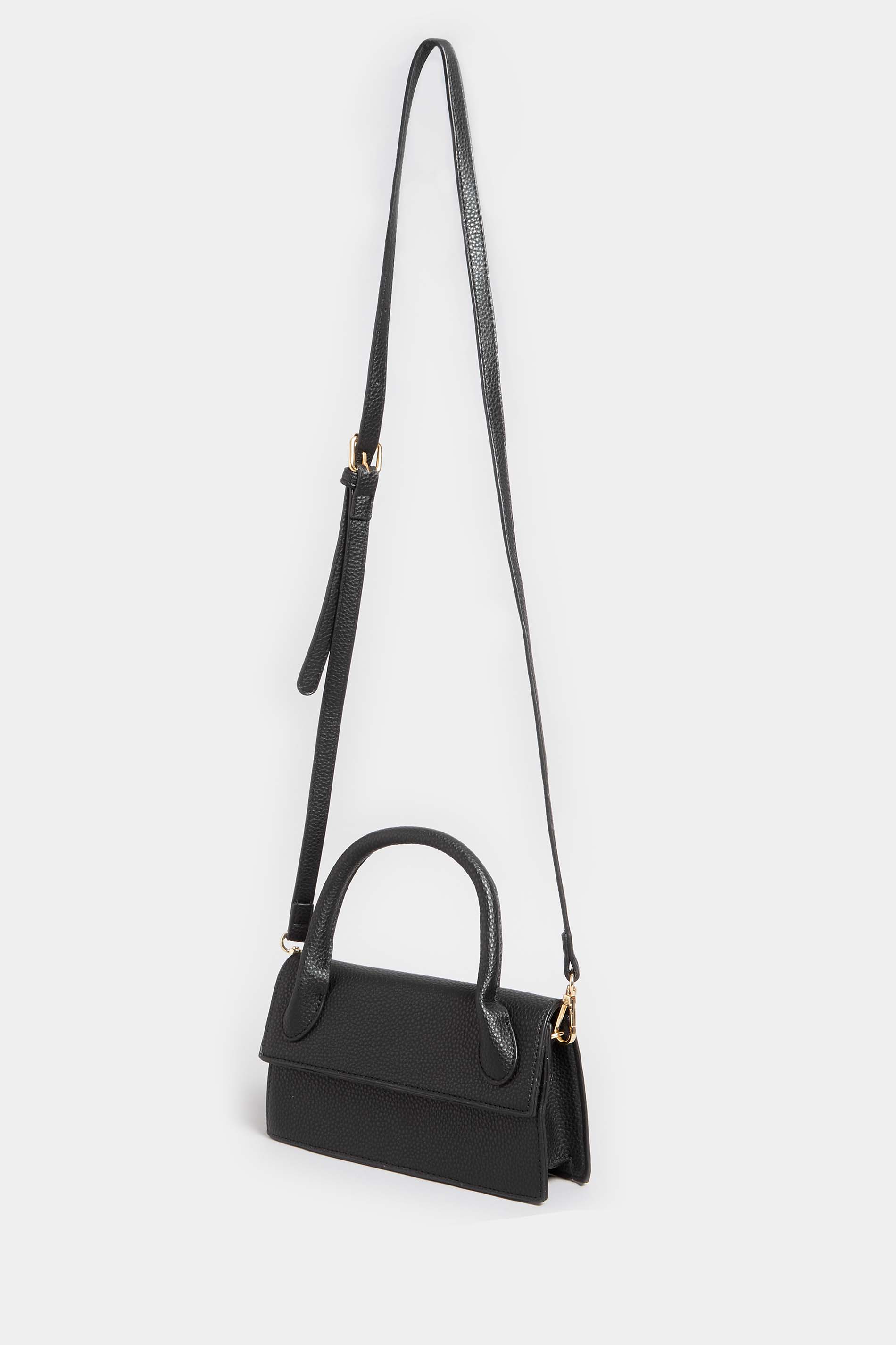 Black Top Handle Crossbody Bag | Yours Clothing  2