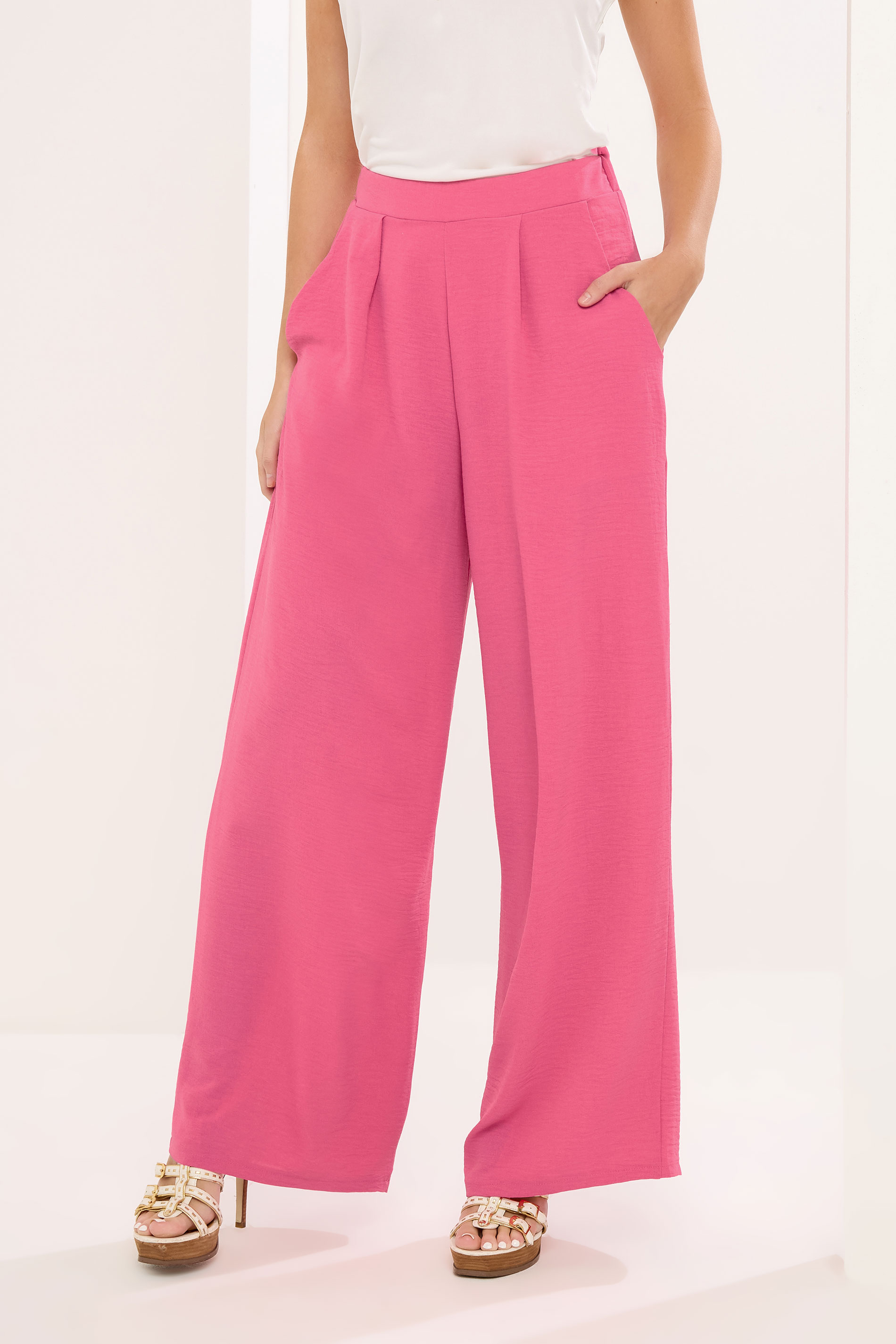 STAR Pink Wide Leg Trousers | StarByJM 1