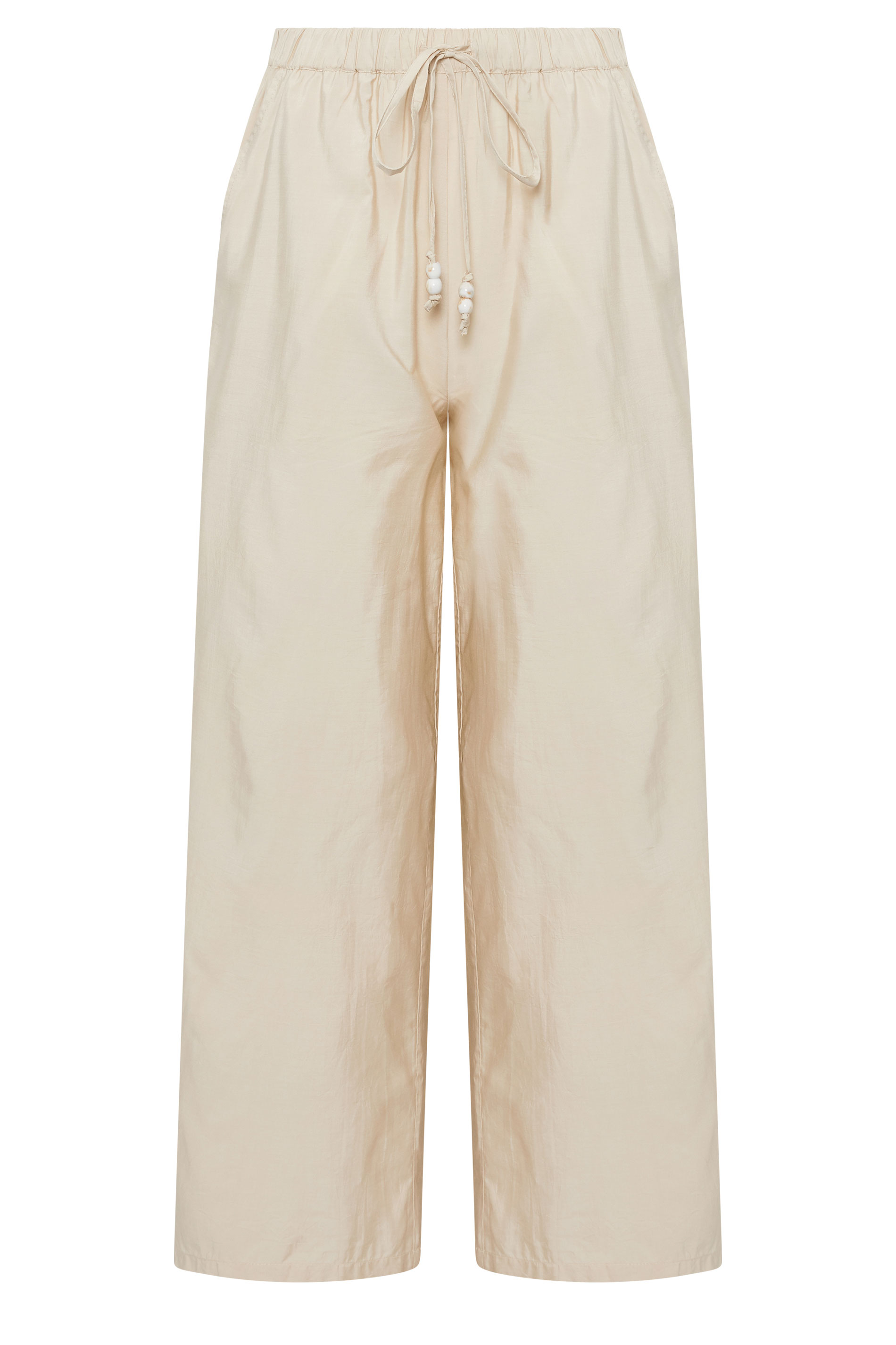 PixieGirl Petite Women's Ivory White Beaded Wide Leg Trousers | PixieGirl 5