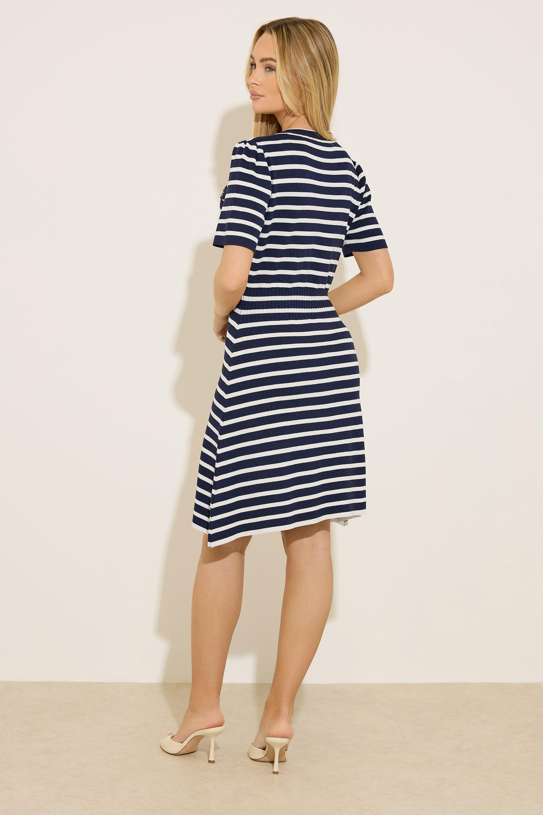 STAR Navy Blue Stripe Knitted Dress | StarByJM 2