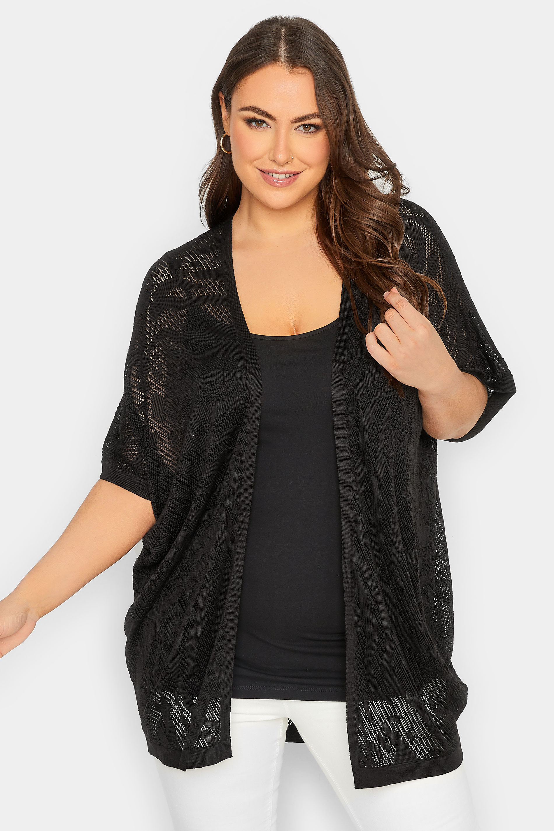 YOURS Plus Size Black Animal Print Cardigan | Yours Clothing 1