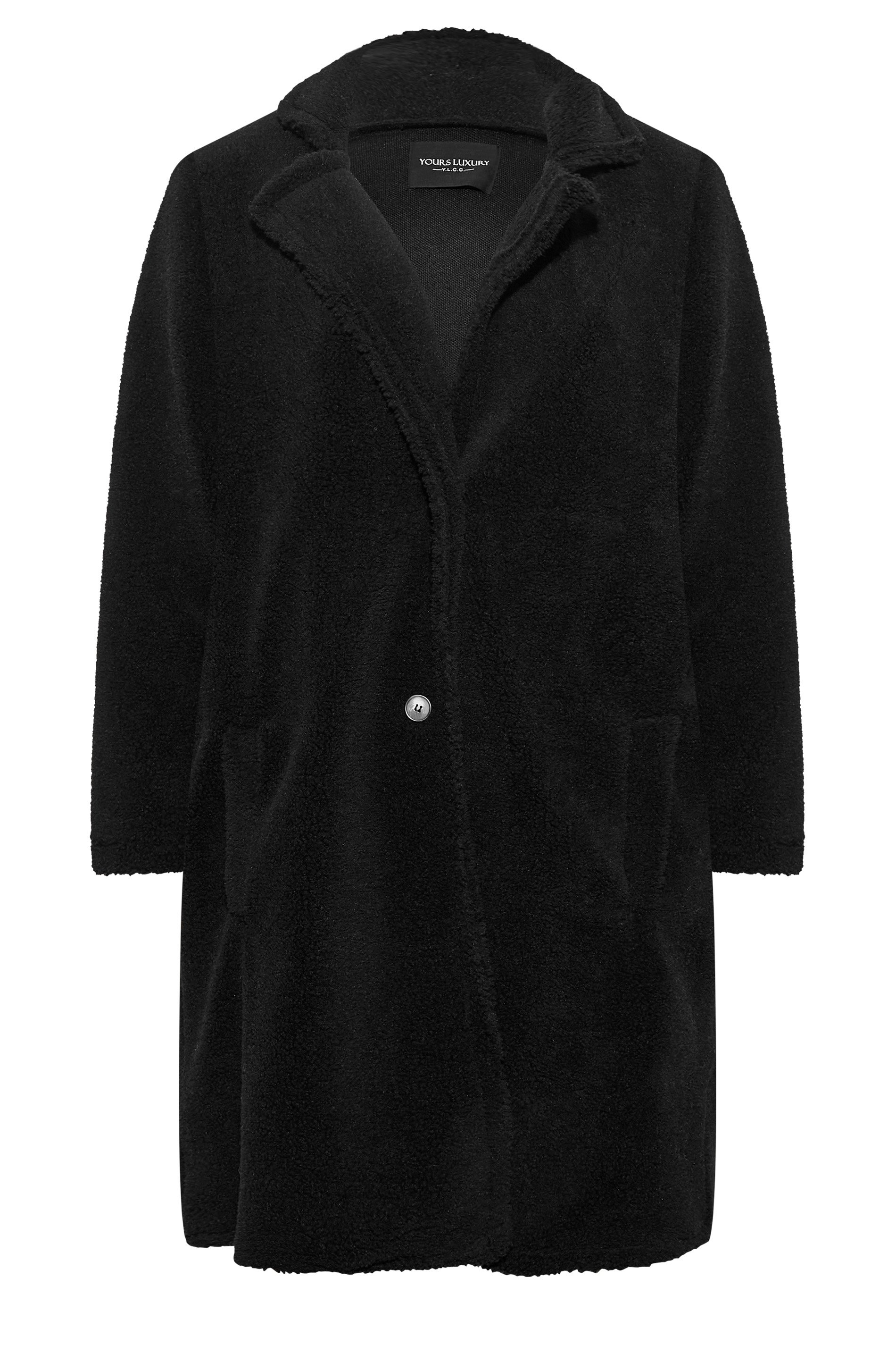 YOURS LUXURY Plus Size Curve Black Faux Fur Coat | Yours Clothing