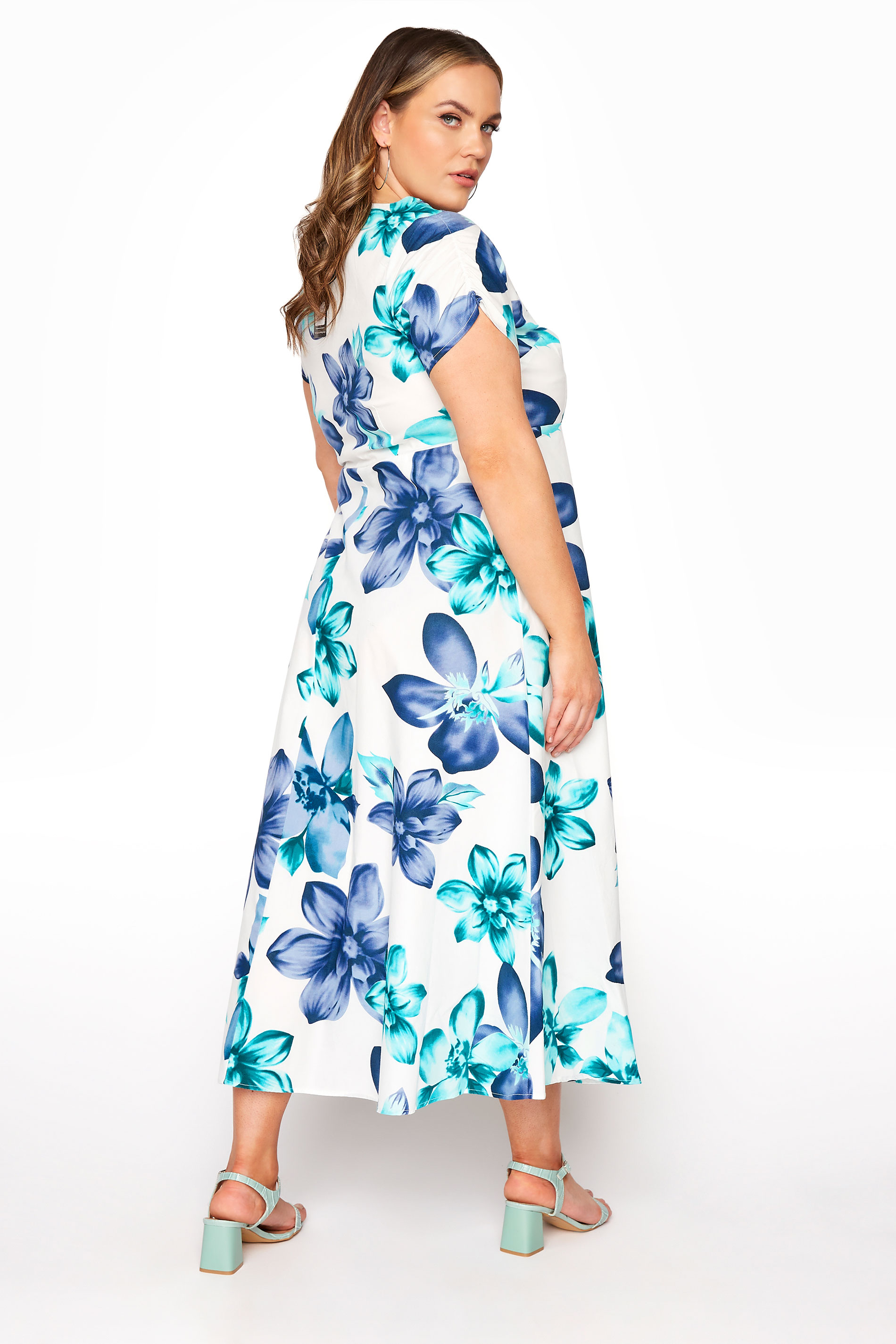 limited collection blaues florales kleid | yours clothing