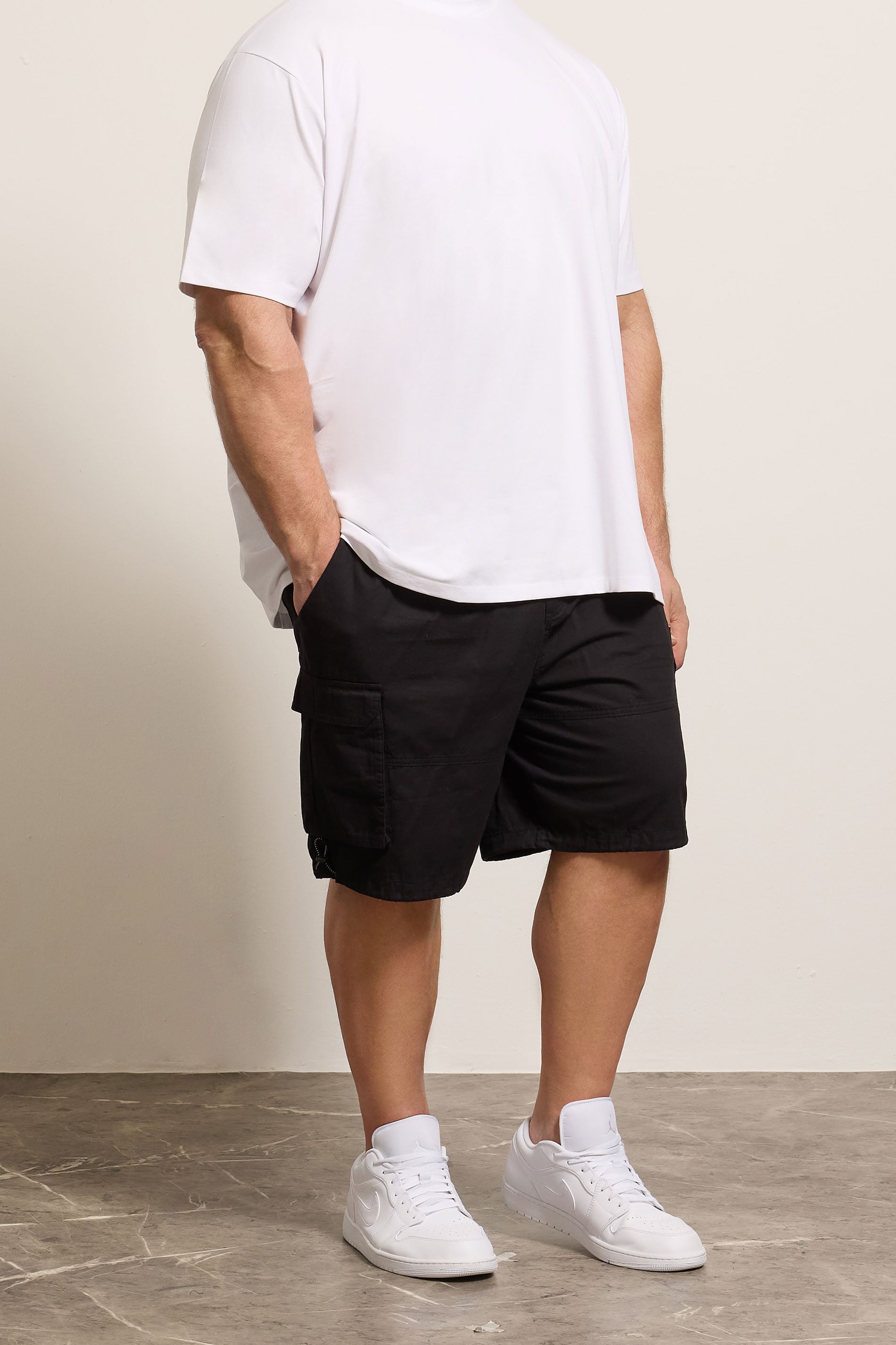 BadRhino Big & Tall Black Lightweight Cargo Shorts | BadRhino 3
