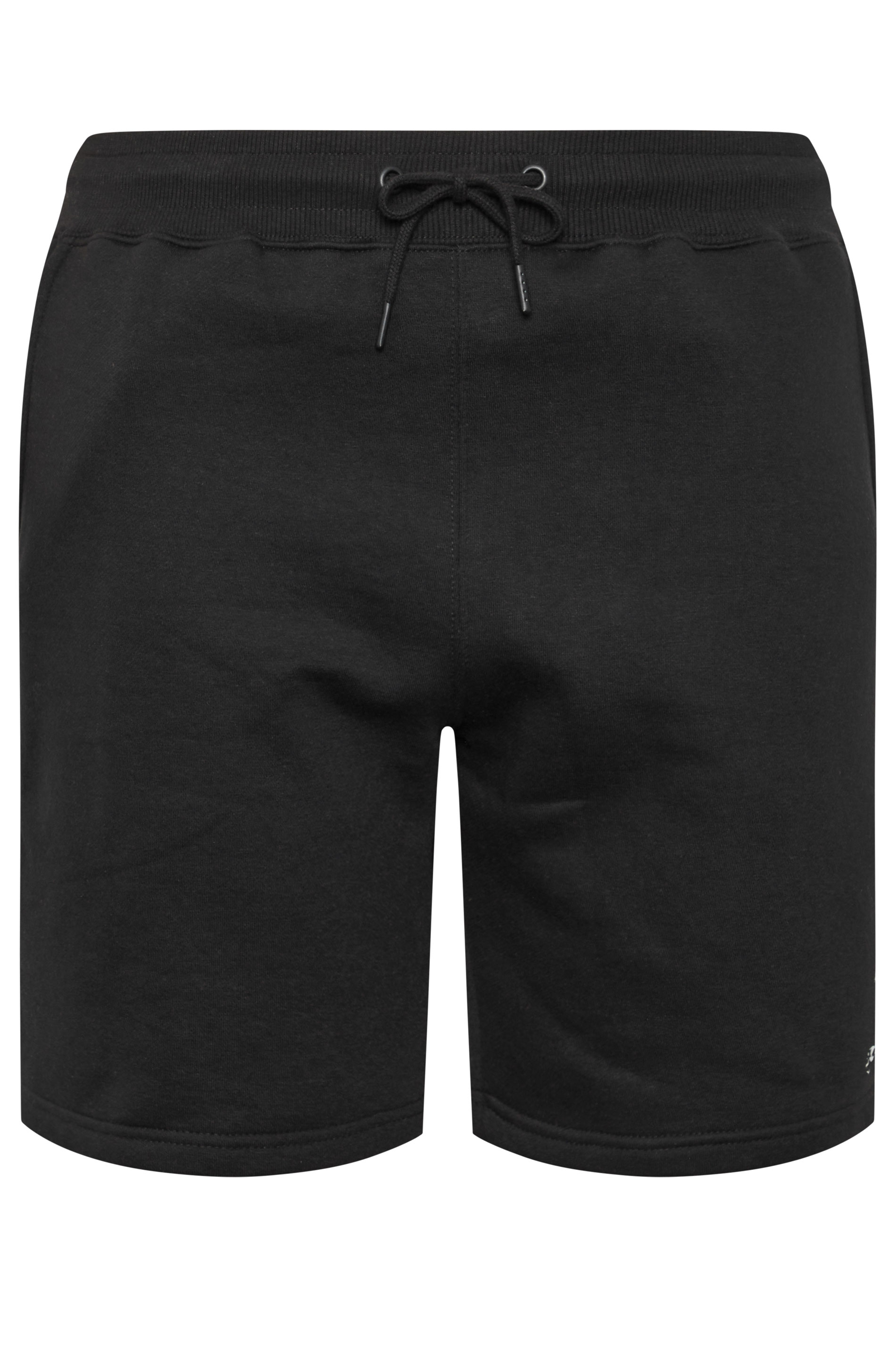 BadRhino Big & Tall Black Skull Printed Jogger Shorts | BadRhino 5