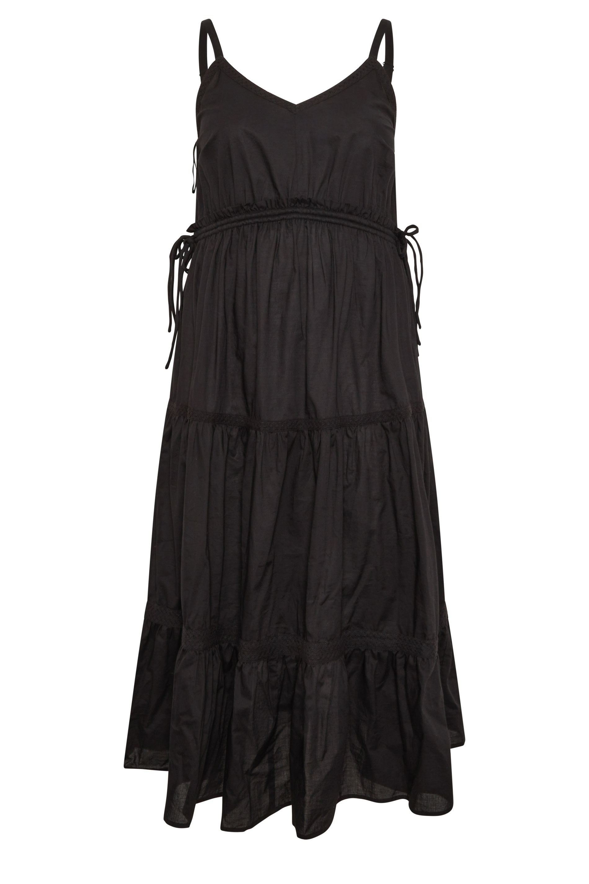 YOURS Plus Size Black Tiered Smock Dress | Yours Clothing 5