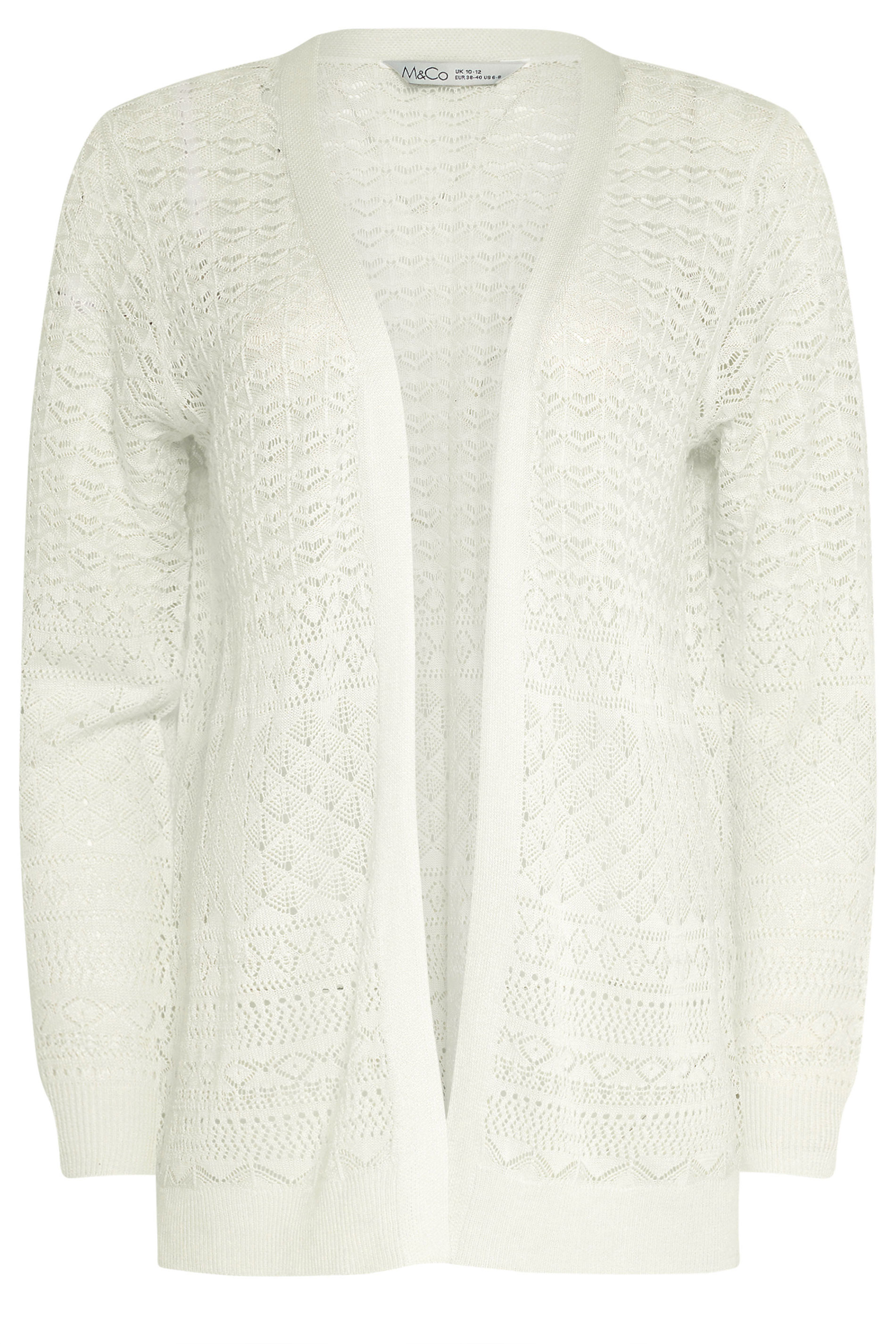 M&Co Black Pointelle Detail Knit Cardigan | M&Co 5