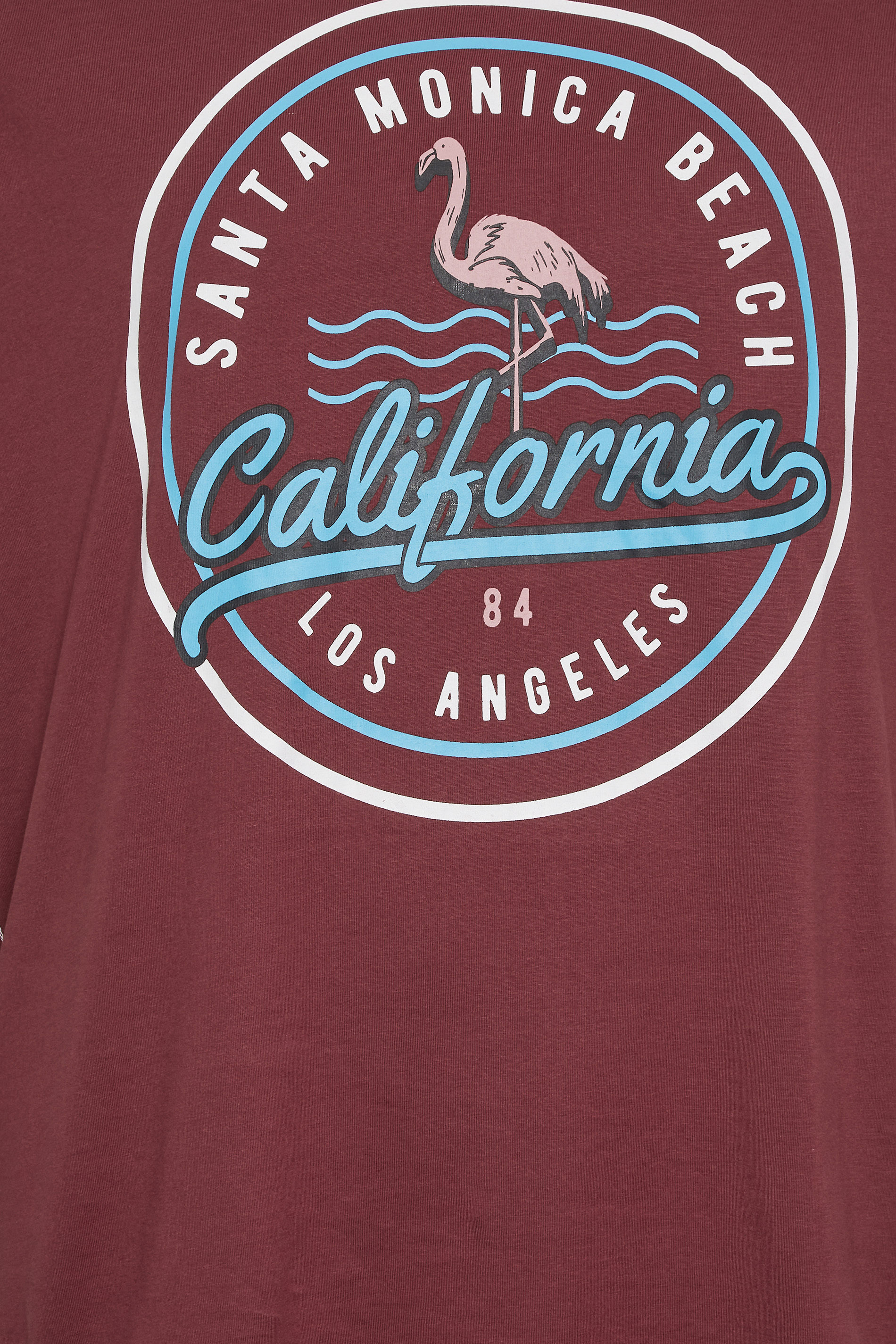 KAM Big & Tall Burgundy Red California Short Sleeve T-Shirt | BadRhino 2