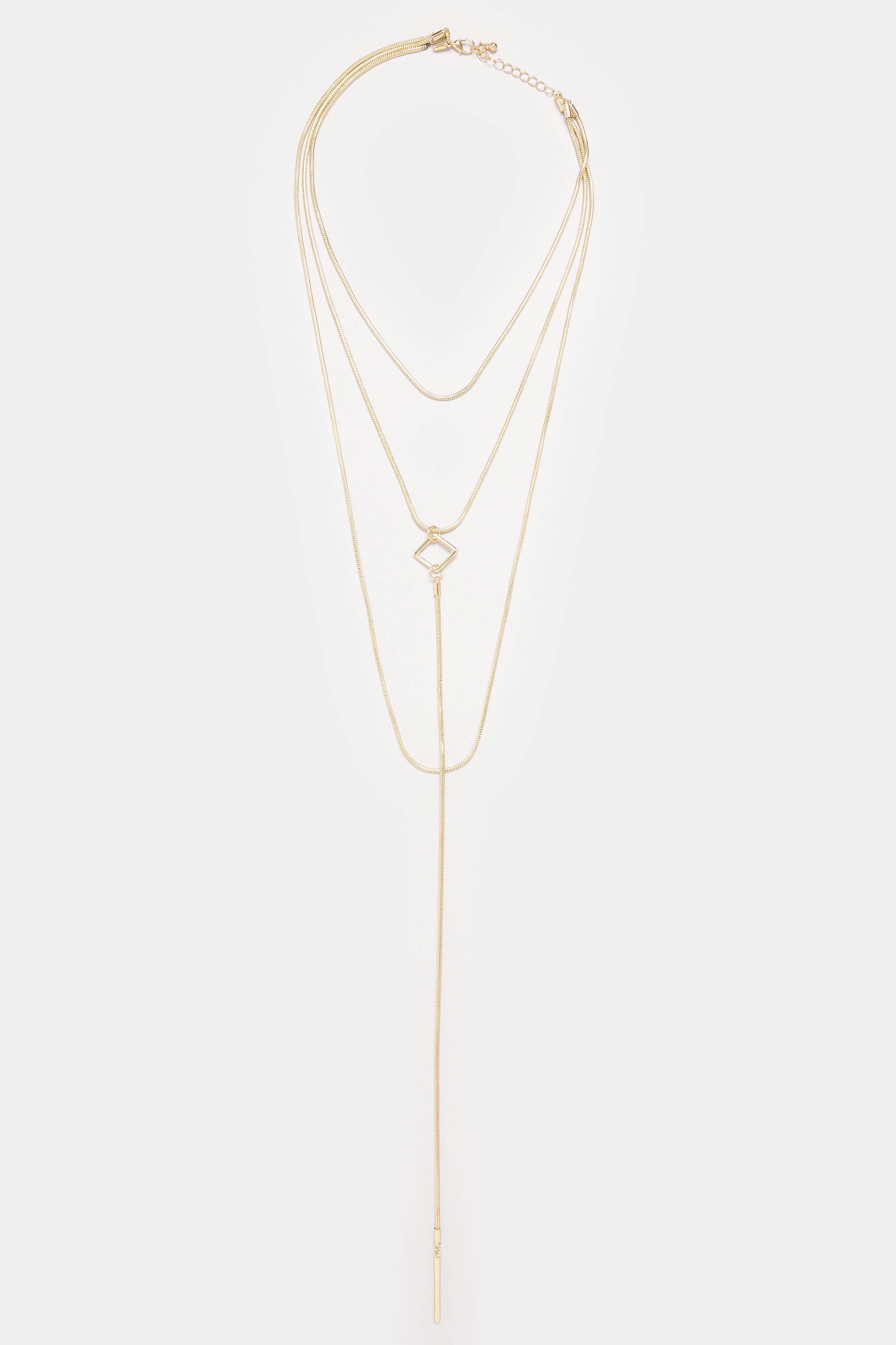 Gold Tone Multi Layered Necklace 2