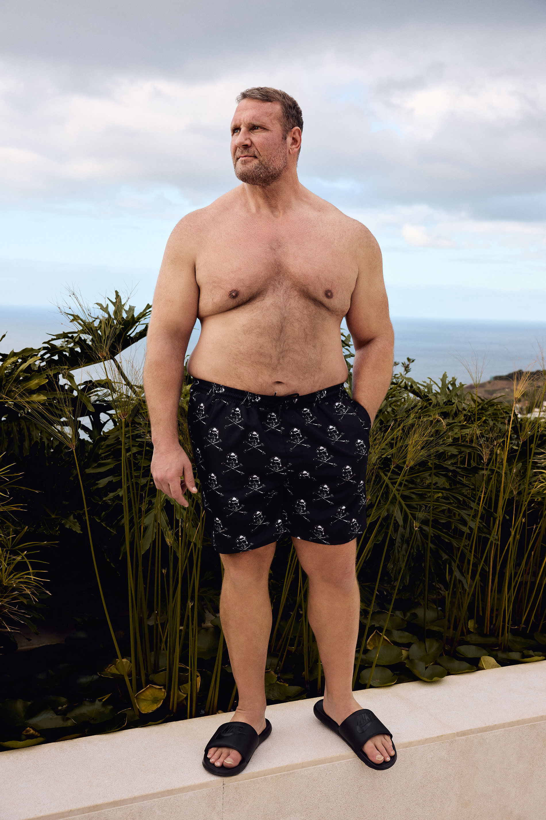 BadRhino Big & Tall Black Skull Swim Shorts | BadRhino 1