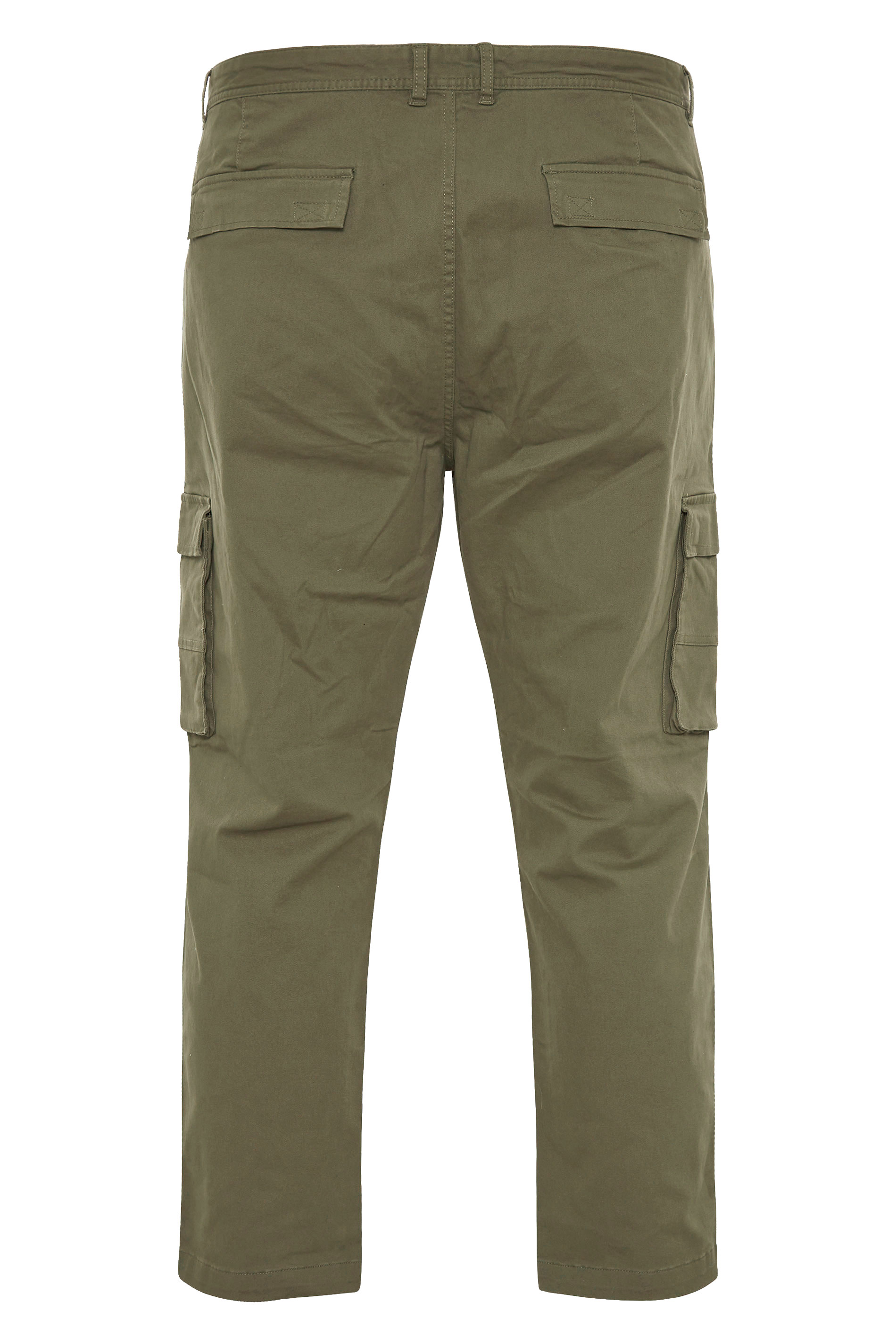 Regular Fit Linenblend cargo trousers  Dark khaki green  Men  HM IN