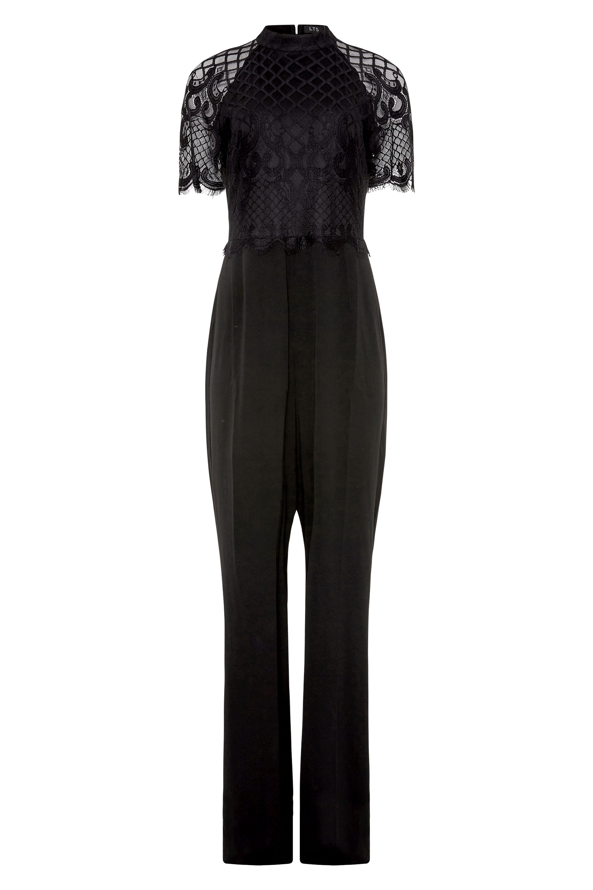 LTS Black Lace Sleeve Jumpsuit | Long Tall Sally