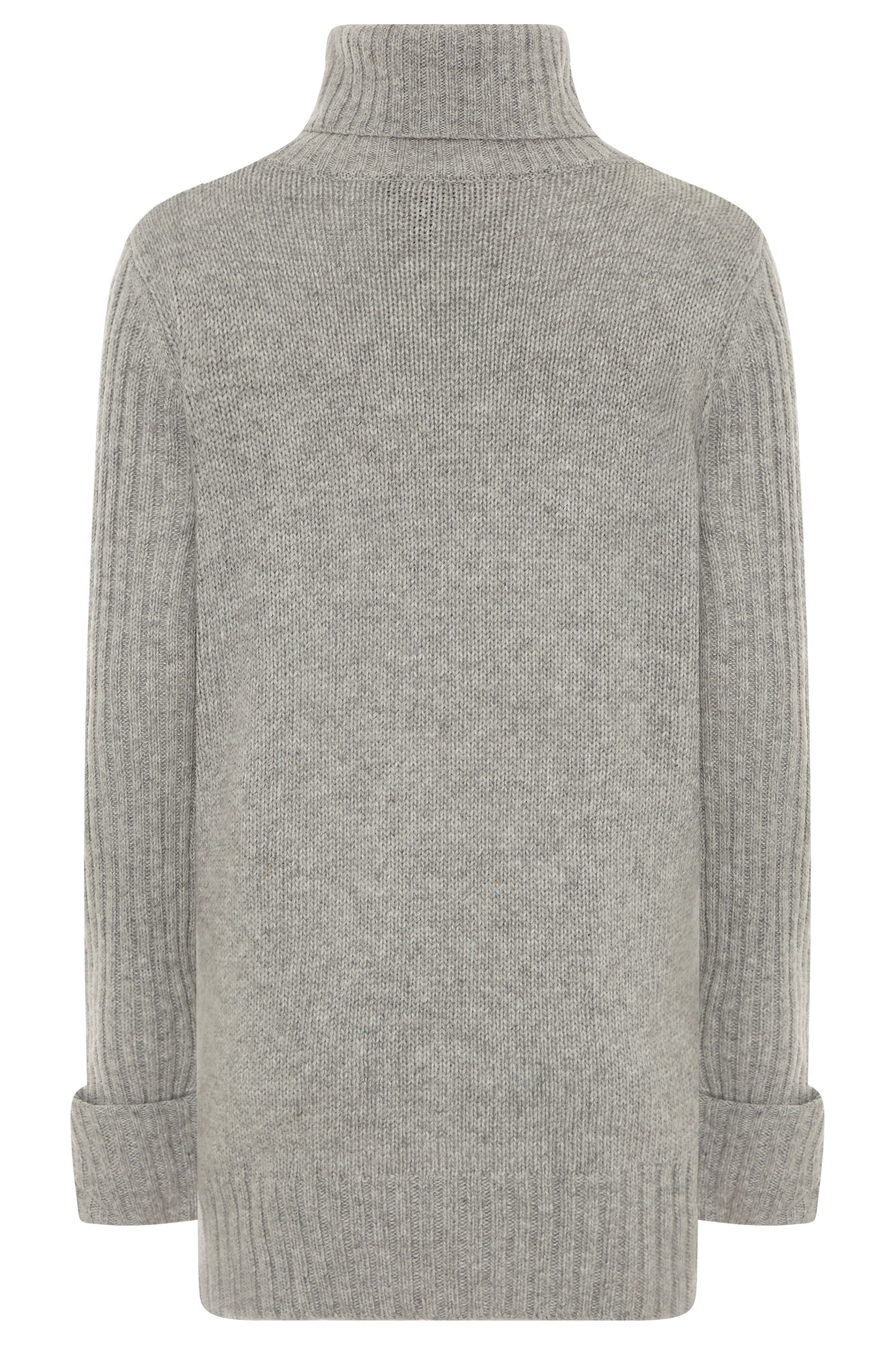 Grey Cable Knitted Cowl Neck Jumper | Long Tall Sally