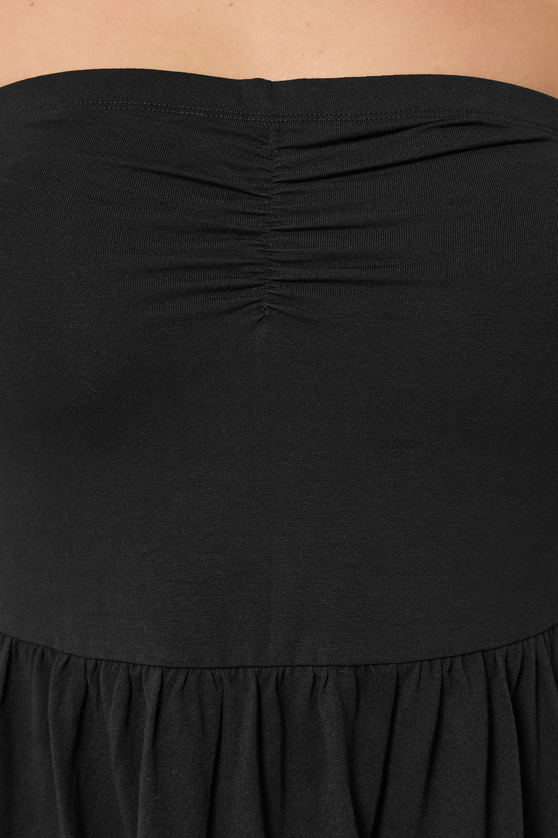 YOURS Plus Size Black Peplum Bandeau Mini Dress | Yours Clothing 4