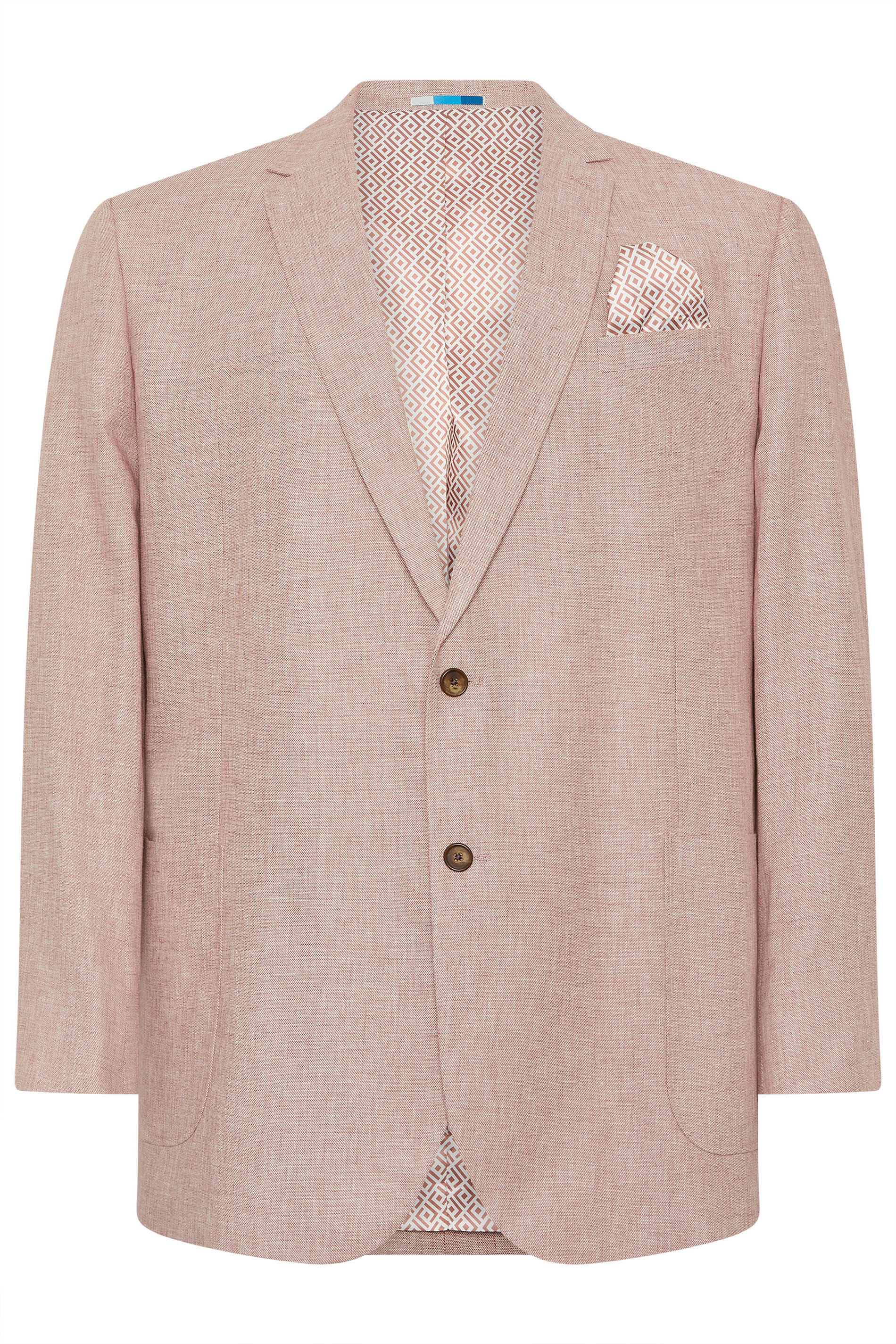 BadRhino Tailoring Big & Tall Rust Orange Linen Blazer | BadRhino 6