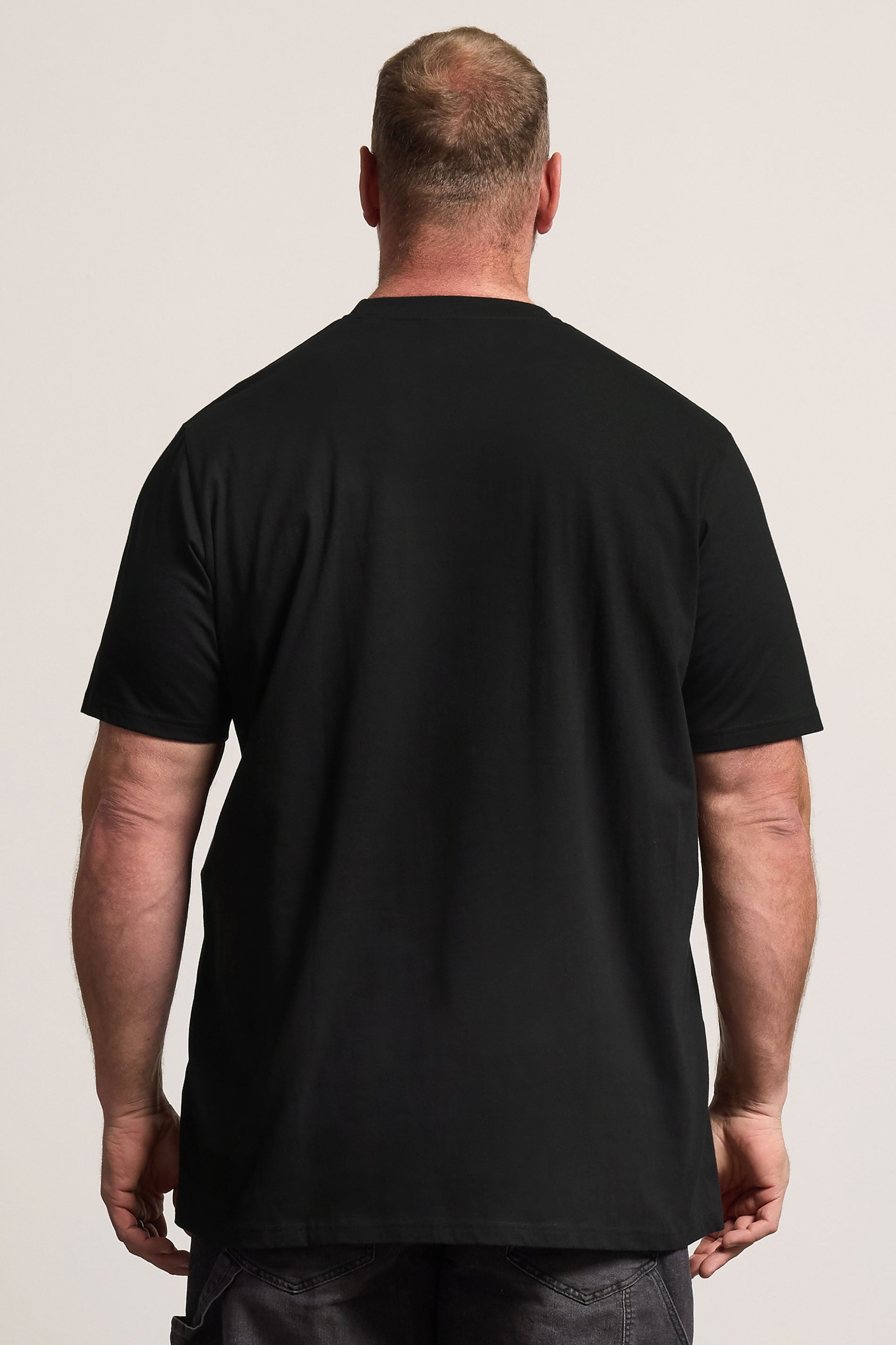 BadRhino Big & Tall Black Extra Long 'Six Pack' Graphic T-Shirt | BadRhino 2