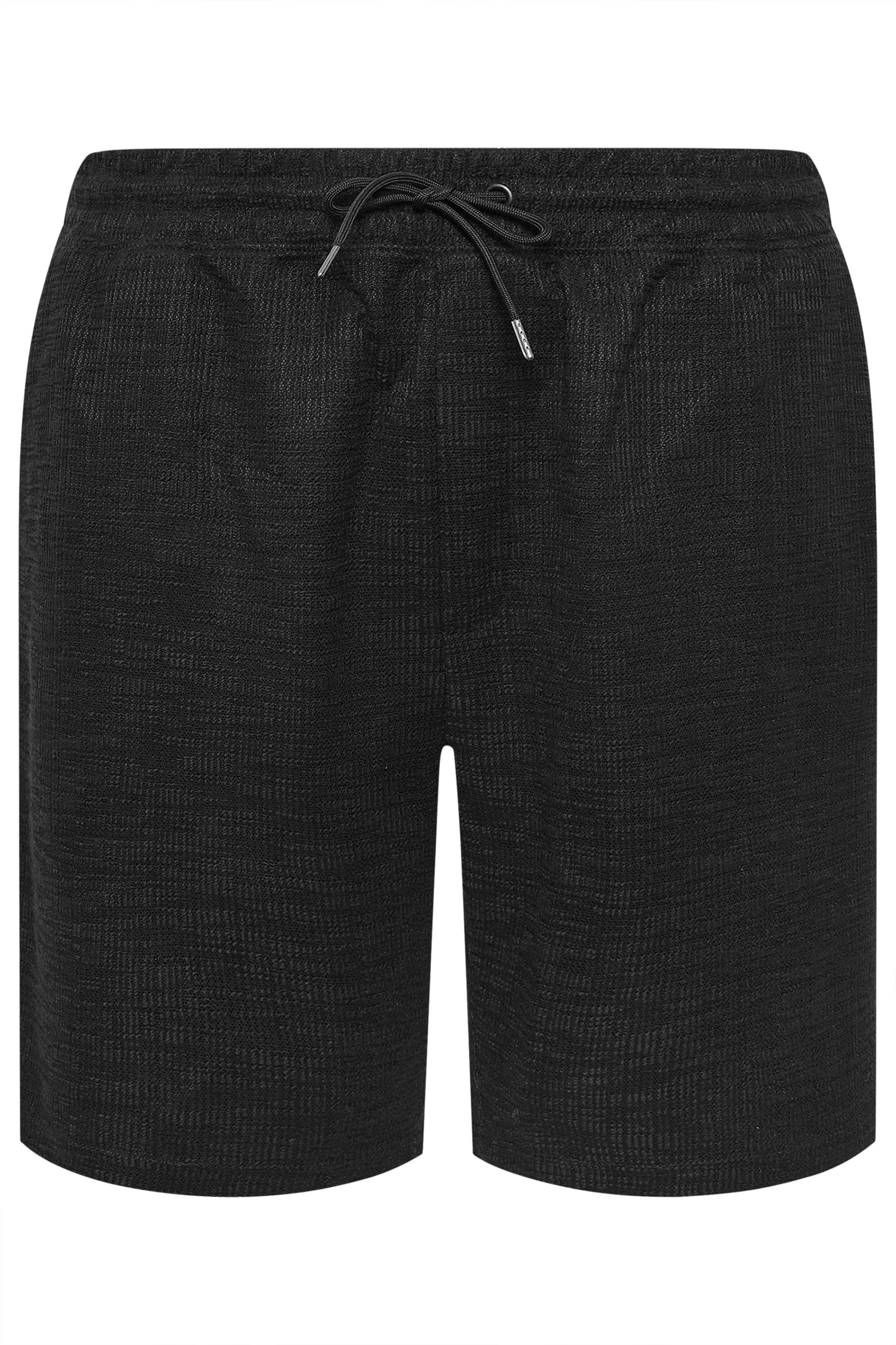 BadRhino Big & Tall Black Textured Shorts | BadRhino 6