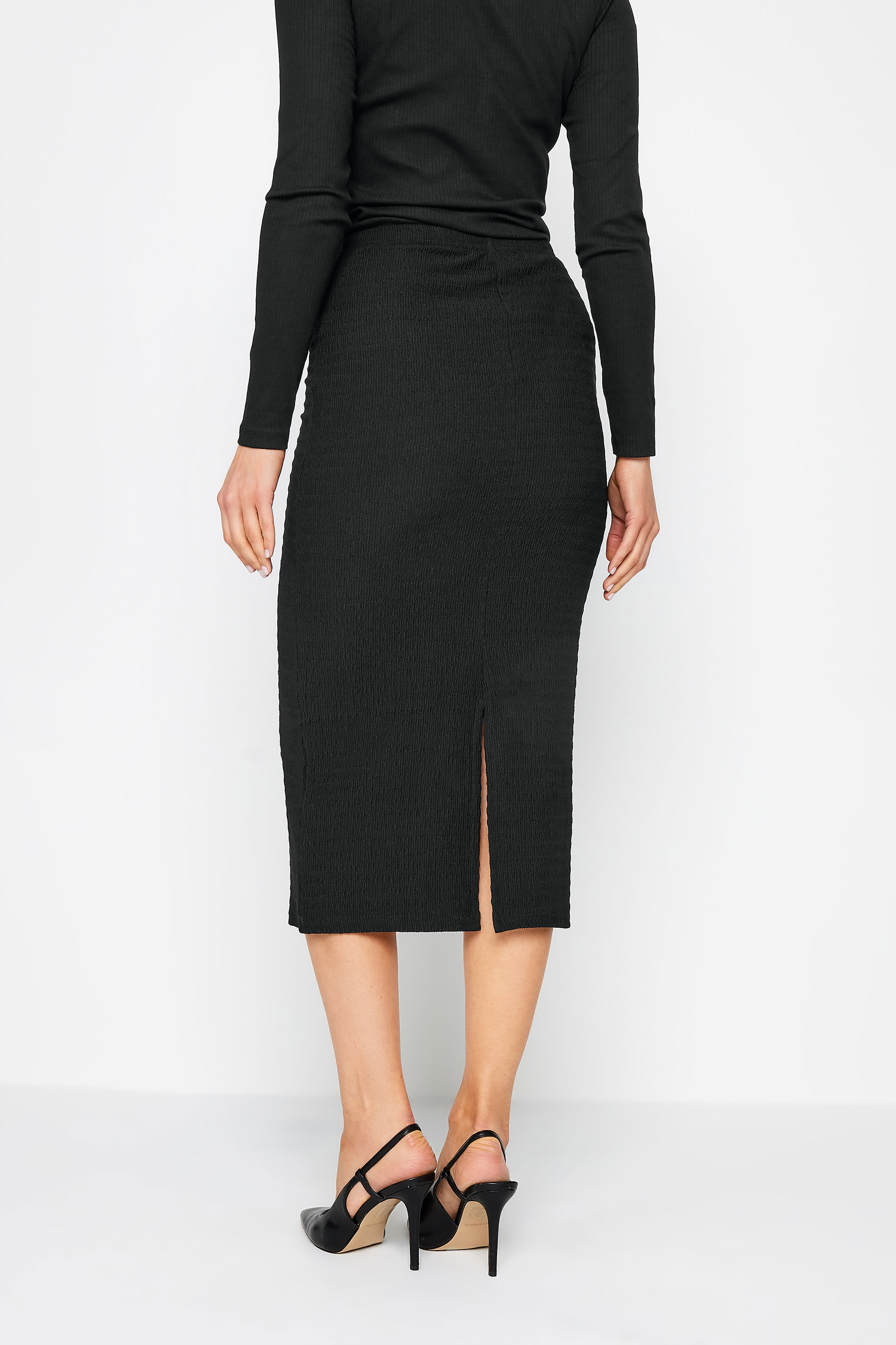 LTS Tall Black Textured Tube Skirt | Long Tall Sally 3