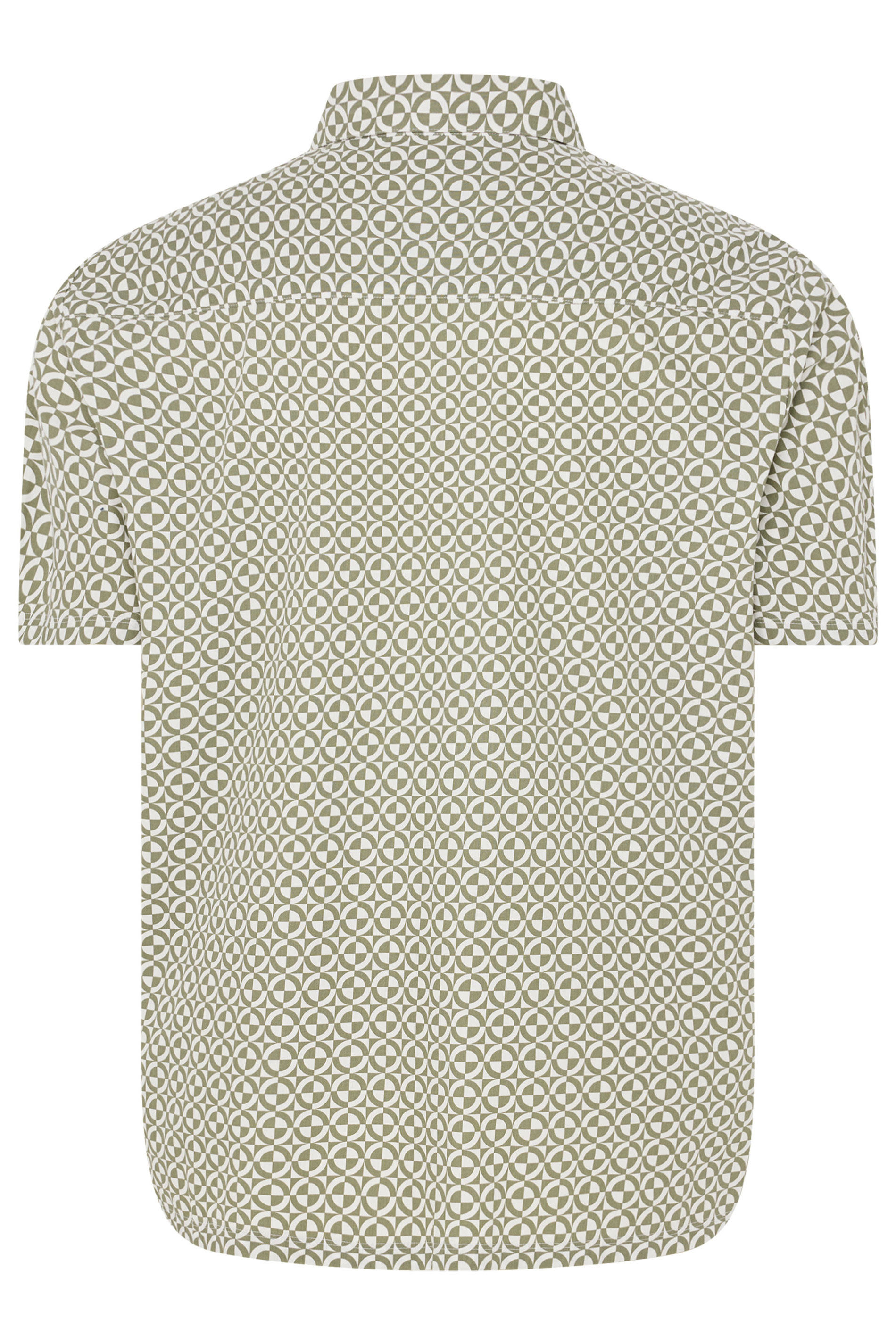 BadRhino Big & Tall Green Geometric Poplin Shirt | BadRhino 8