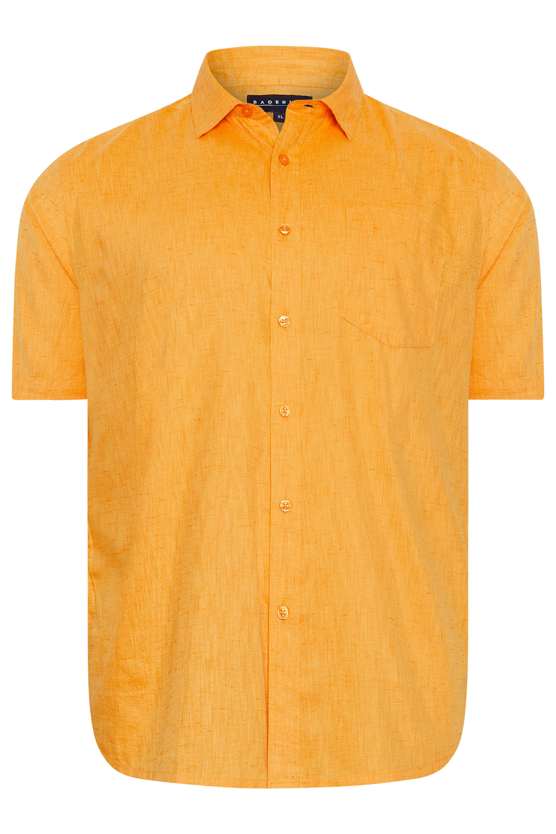 BadRhino Big & Tall Orange Marl Short Sleeve Shirt | BadRhino 2