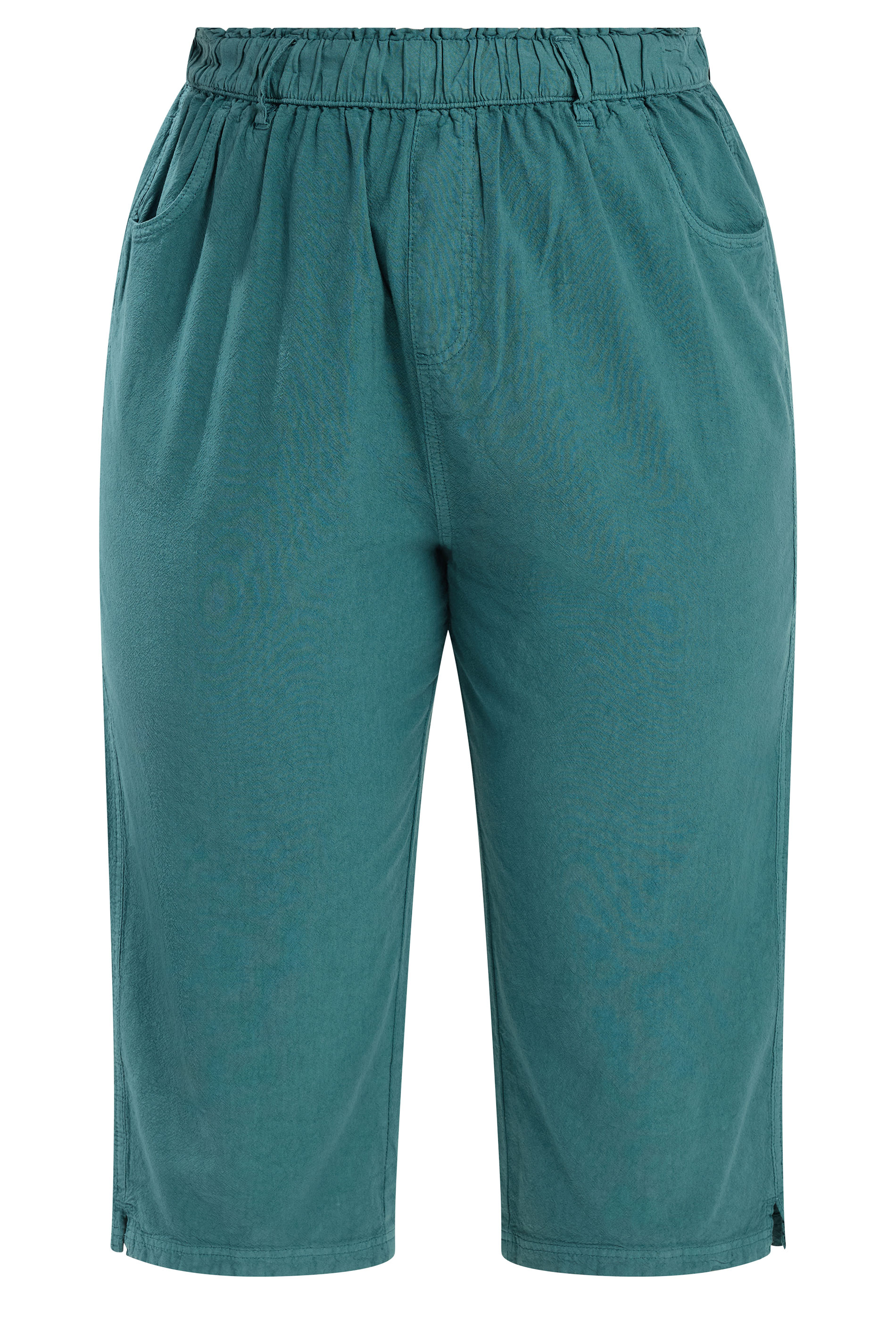 YOURS Plus Size Green Cropped Trousers | Yours Clothing 5