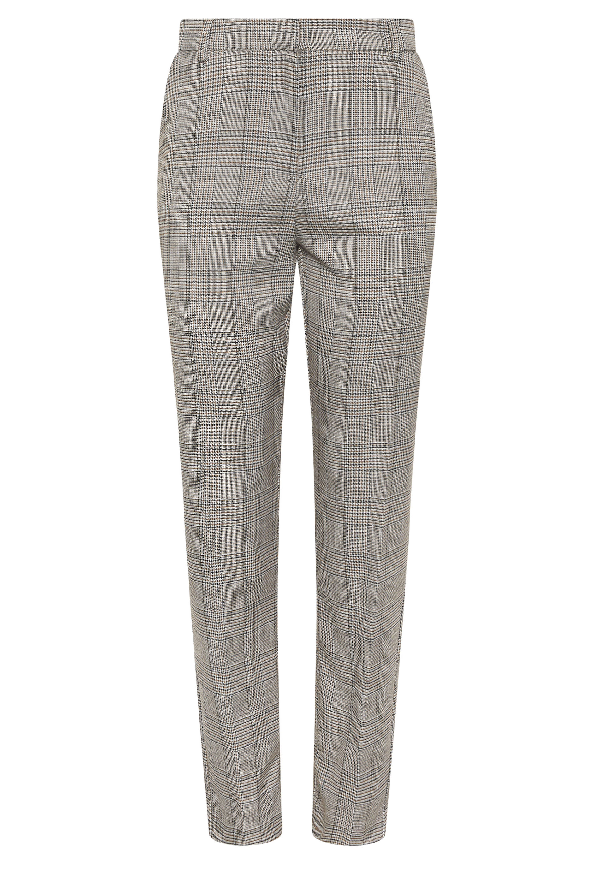 M&Co Brown Check Tailored Straight Leg Trousers | M&Co 5
