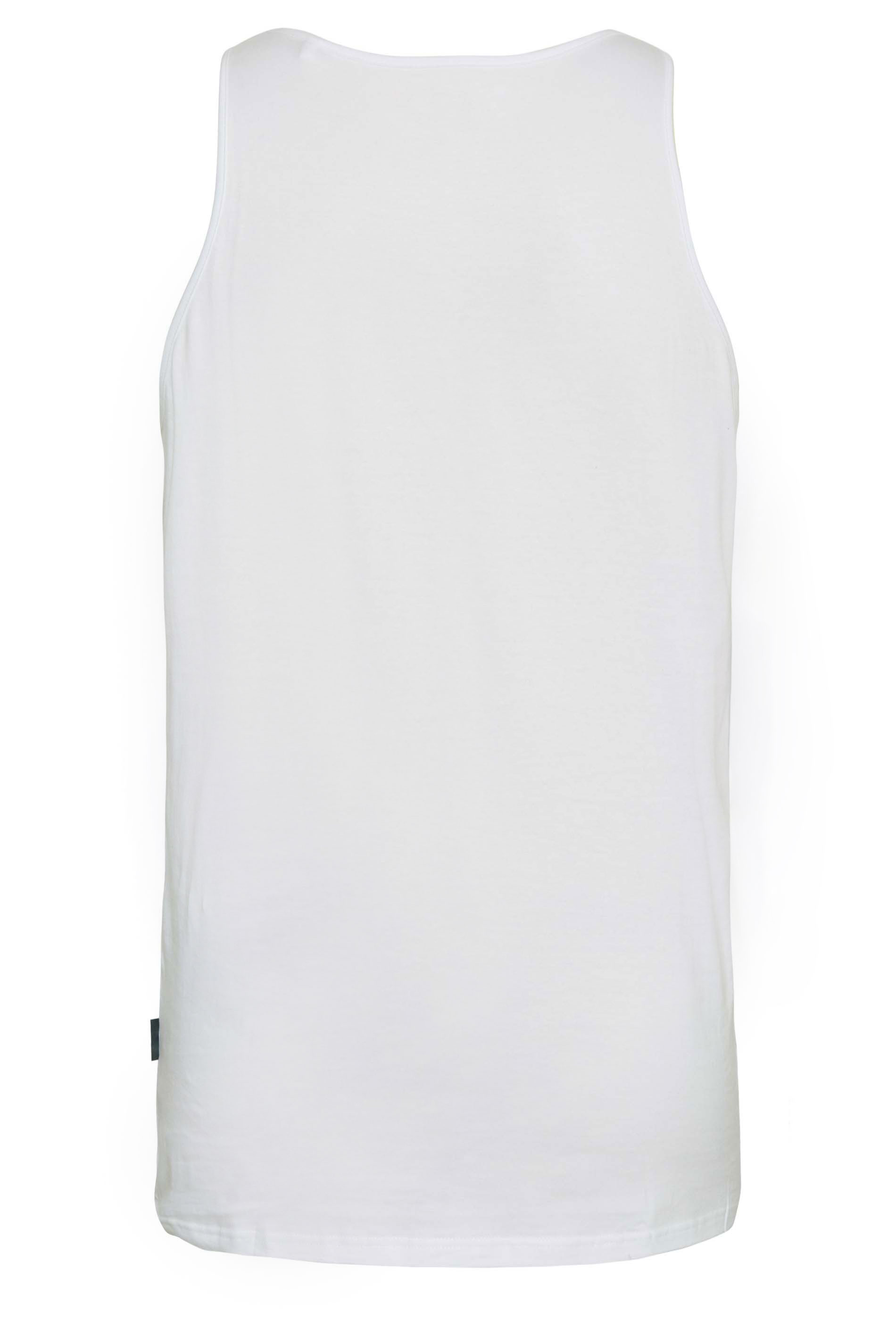 BadRhino Big & Tall White Extra Long Plain Vest Top | BadRhino 6