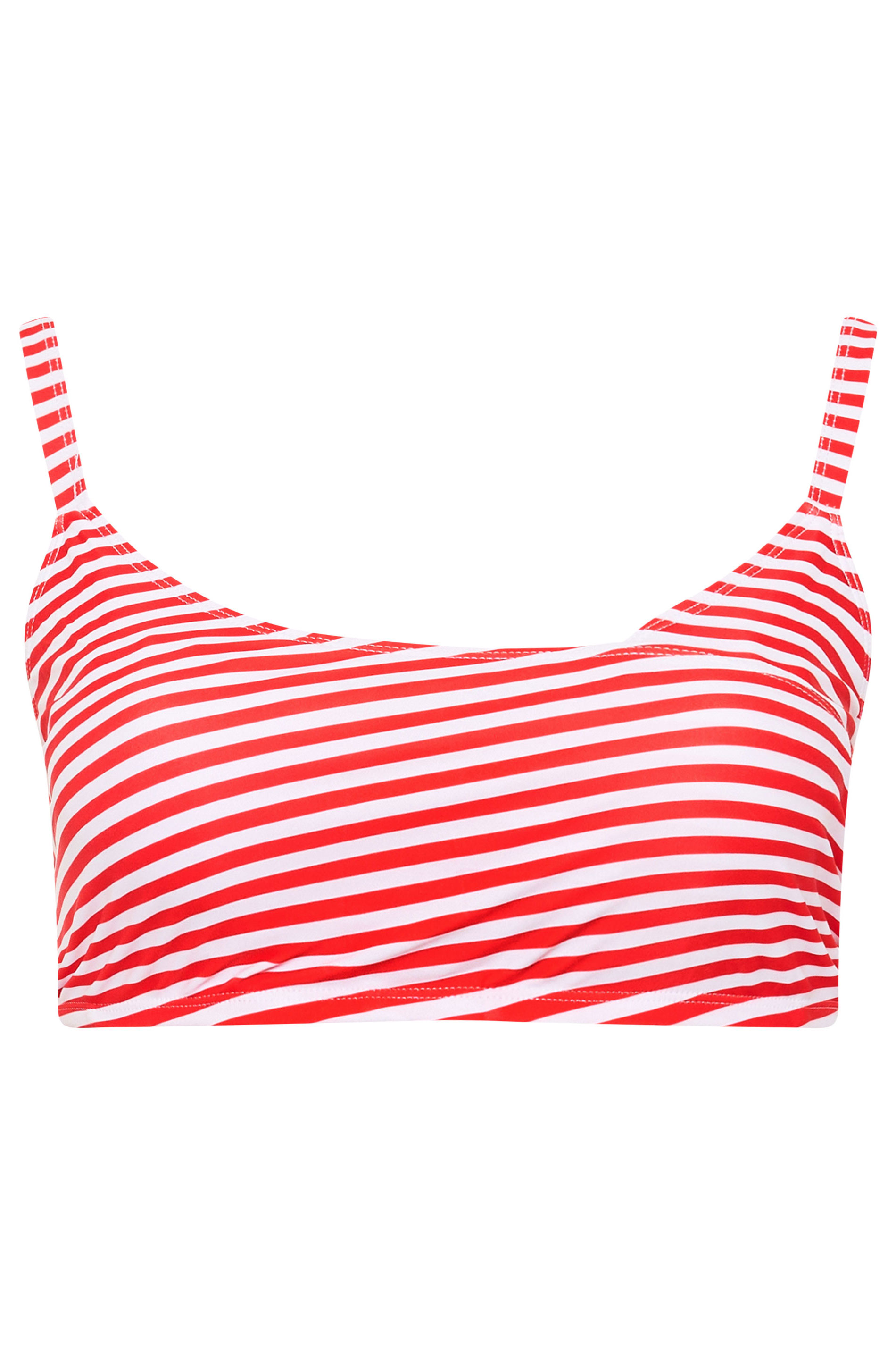 LIMITED COLLECTION Plus Size Red Stripe Bikini Top | Yours Clothing 6