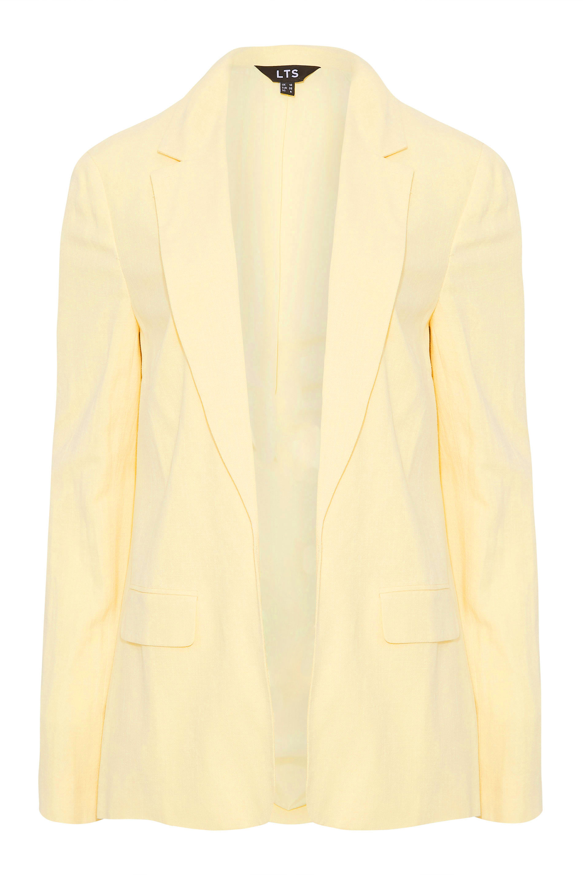 LTS Tall Women's Lemon Yellow Linen Blazer | Long Tall Sally  2
