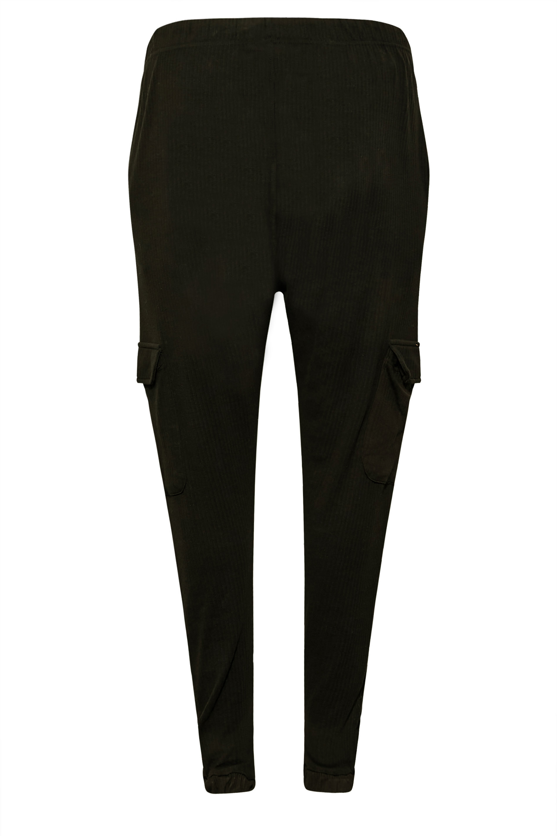 Plus Size Black Elasticated Joggers