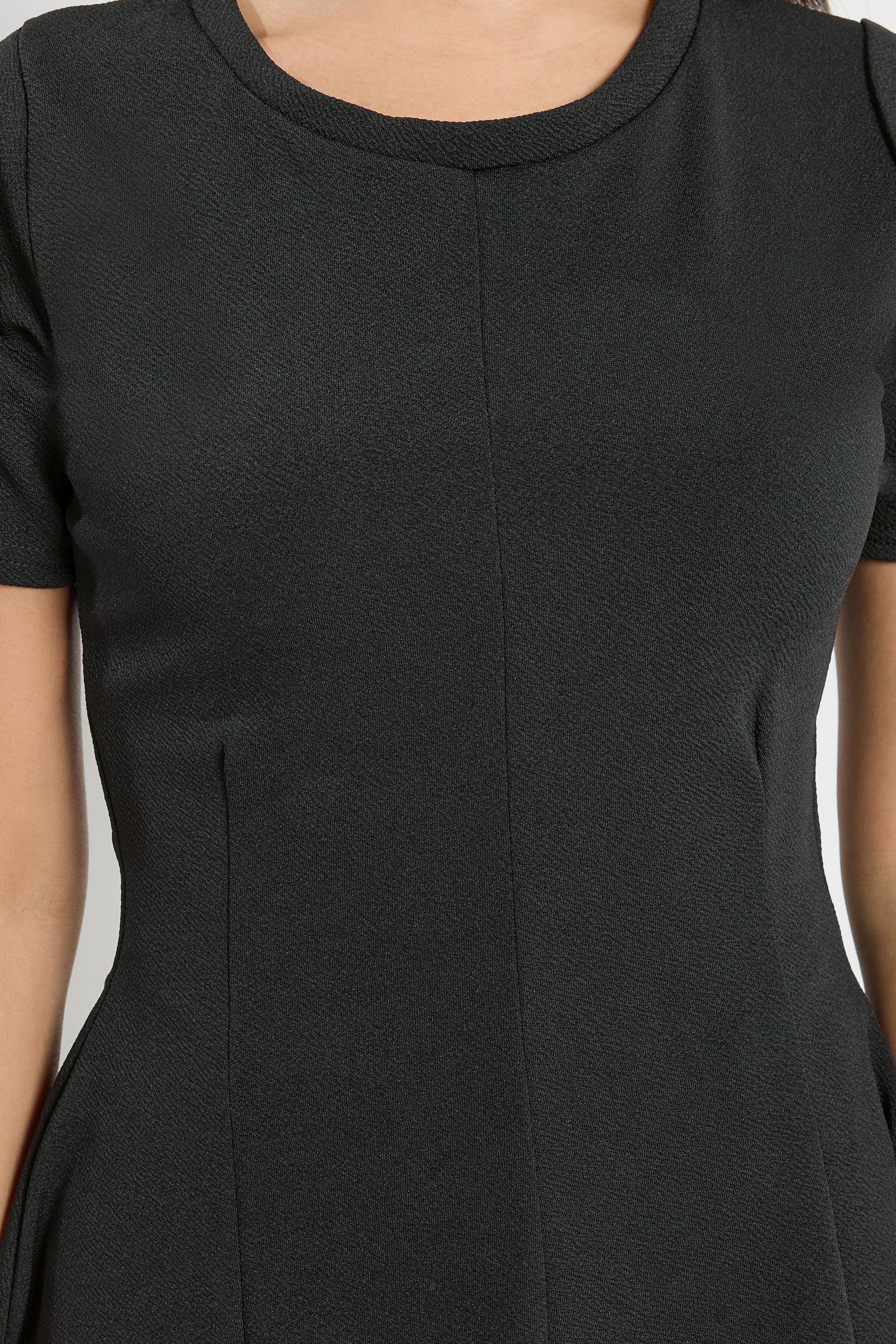 PixieGirl Petite Women's Black Cotton Cinched Waist Top | PixieGirl 4