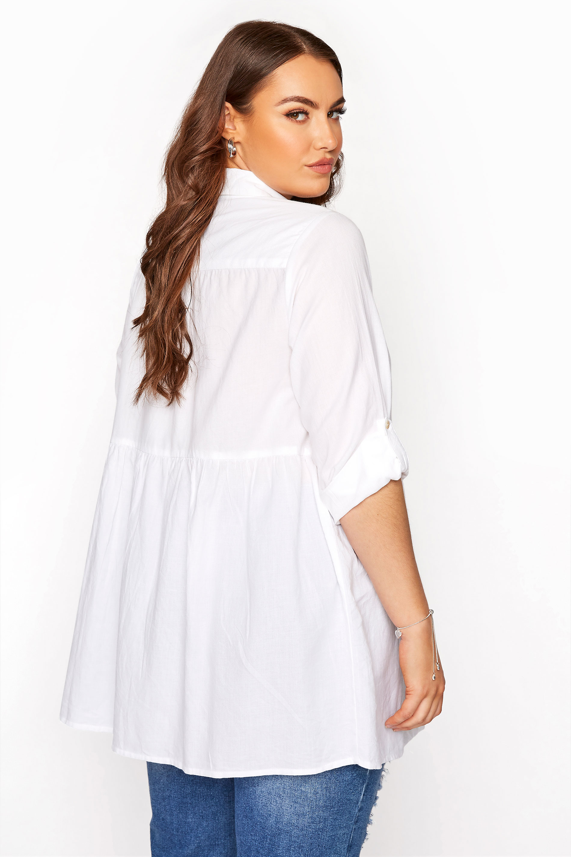 White Peplum Shirt | Yours Clothing