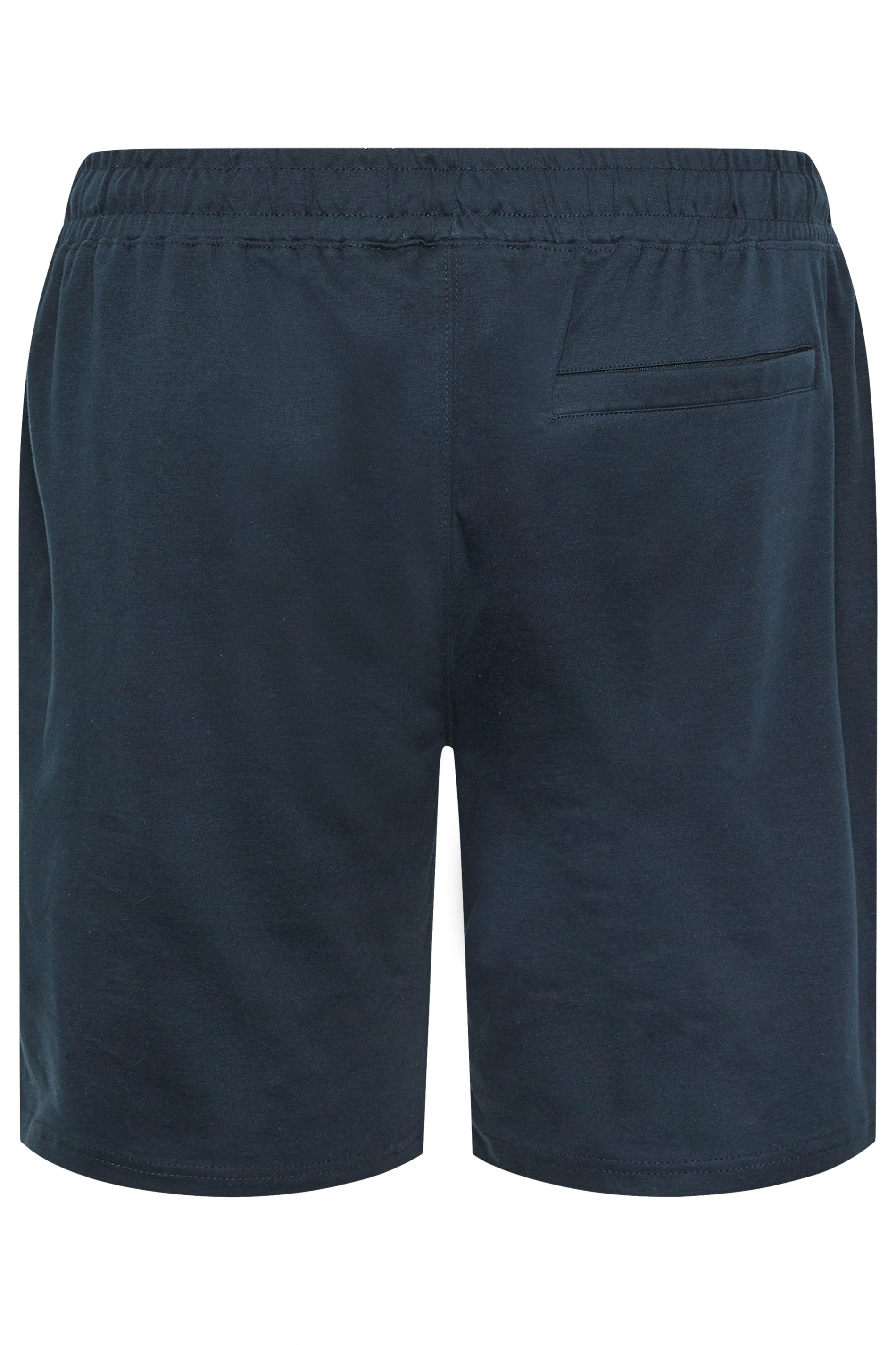 D555 Big & Tall Navy Blue Elasticated Waist Shorts | BadRhino 4