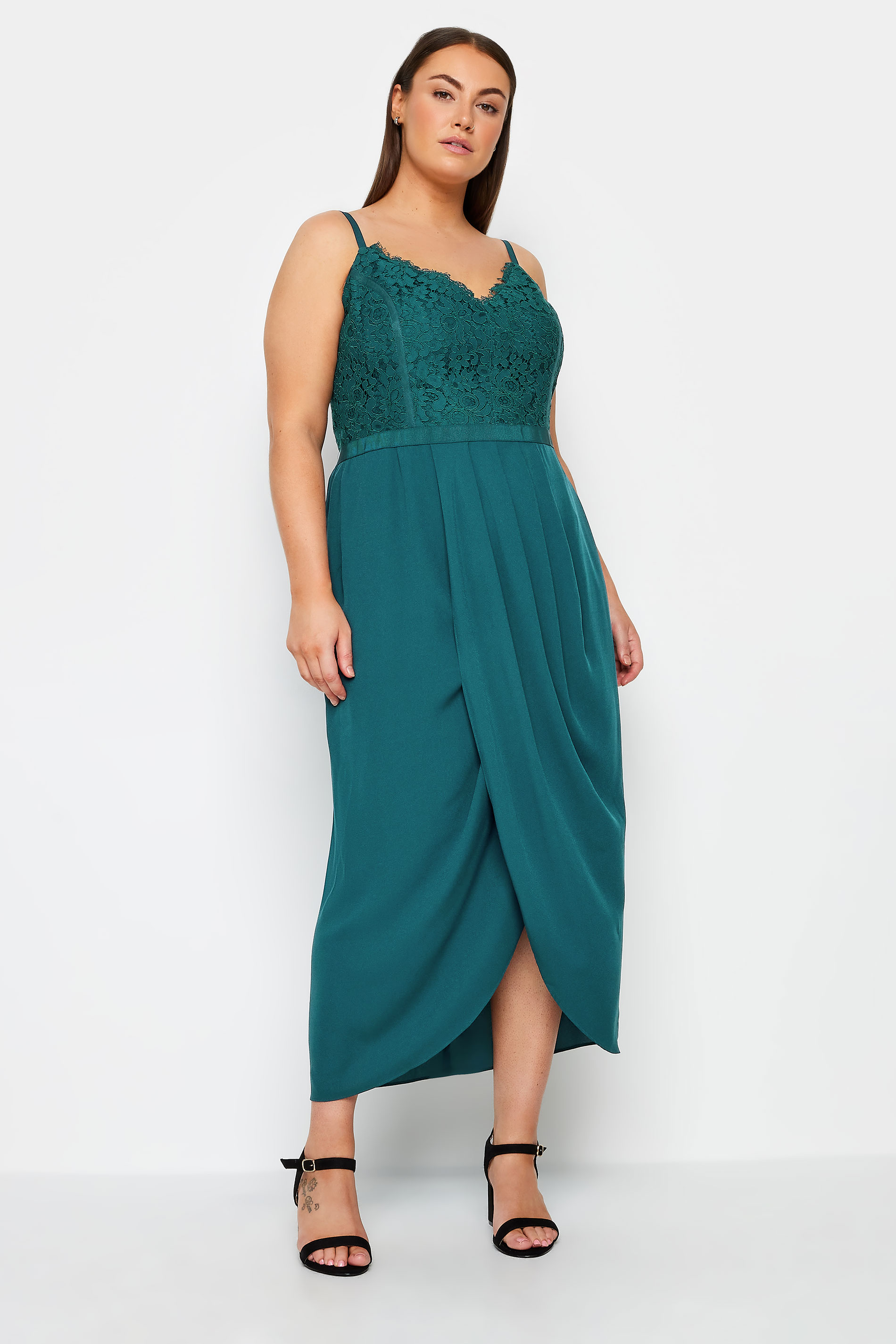 Evans Green Lace Midi Dress 1
