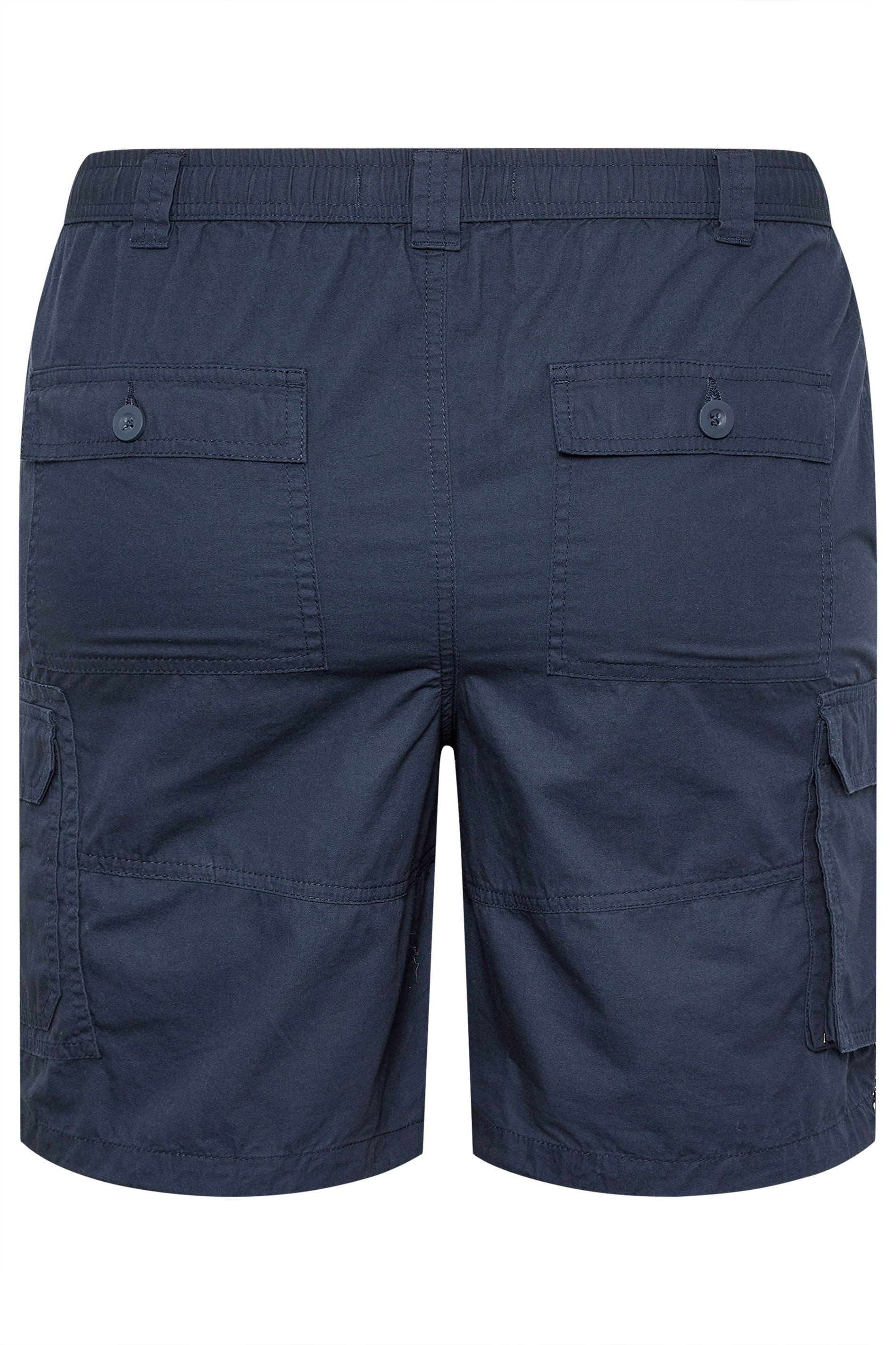 BadRhino Big & Tall Navy Blue Lightweight Waist Cargo Shorts | BadRhino 6