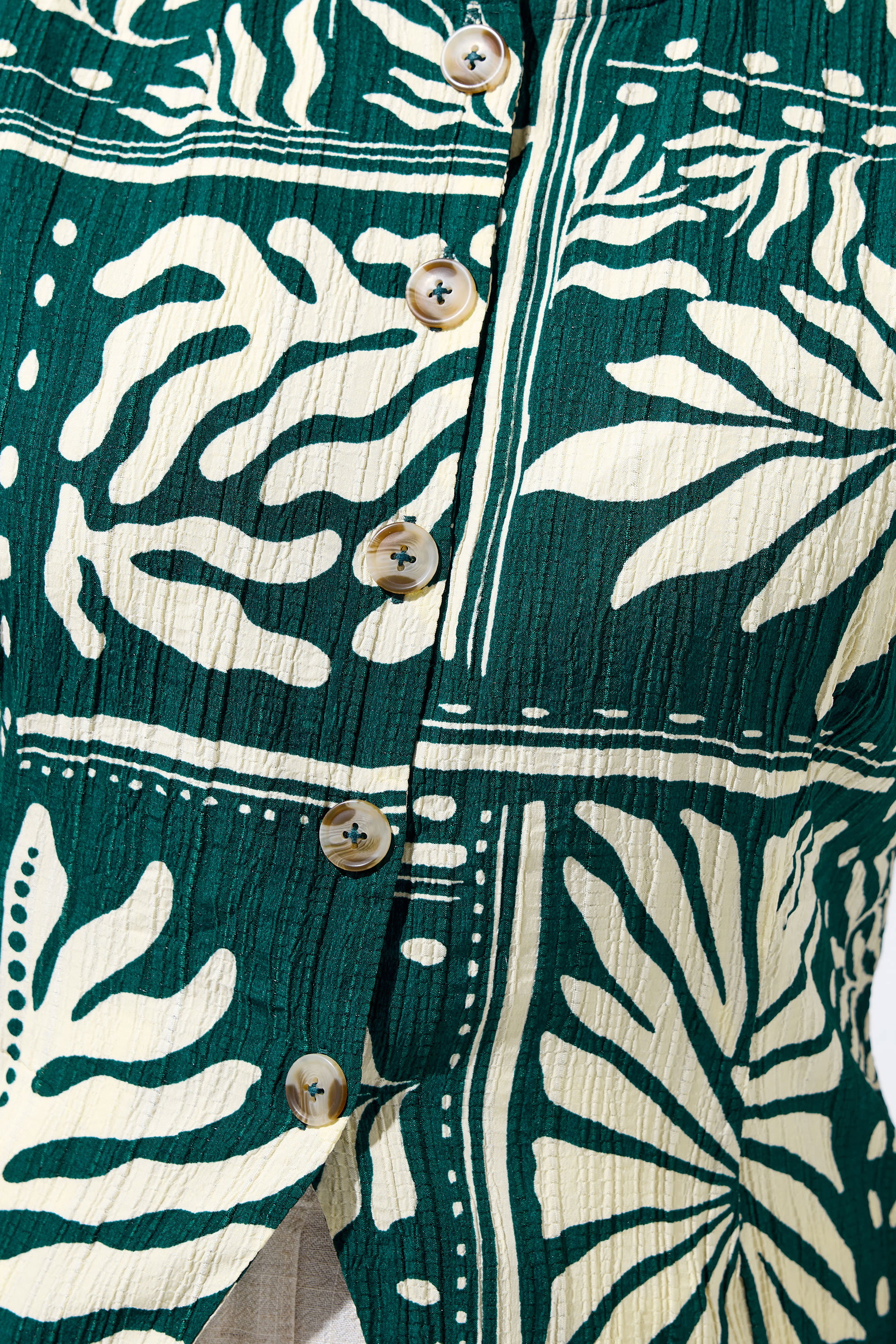 LIMITED COLLECTION Plus Size Green Palm Leaf Waistcoat | Yours Clothing 5