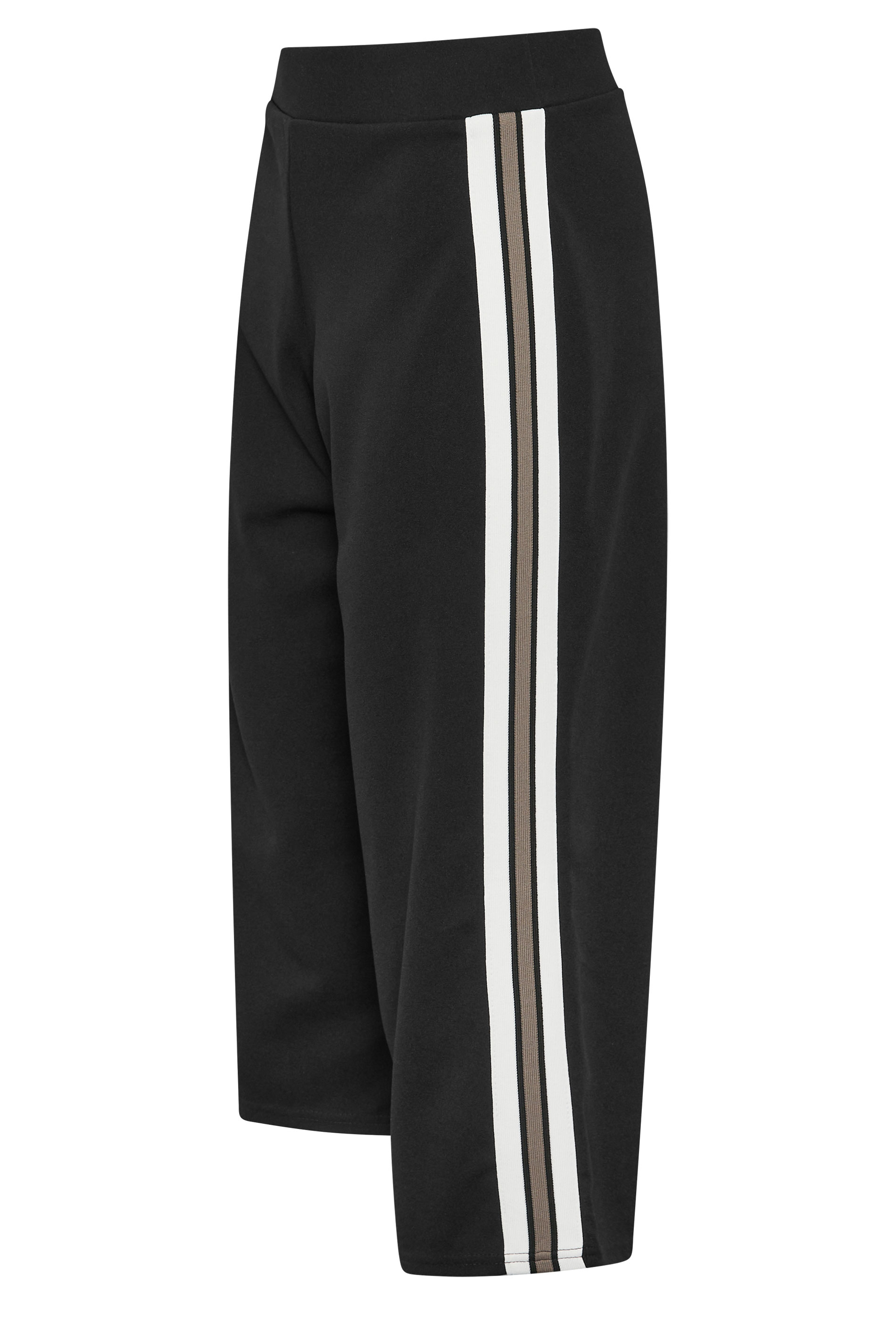 M&Co Petite Black Cropped Side Stripe Trousers | M&Co 6