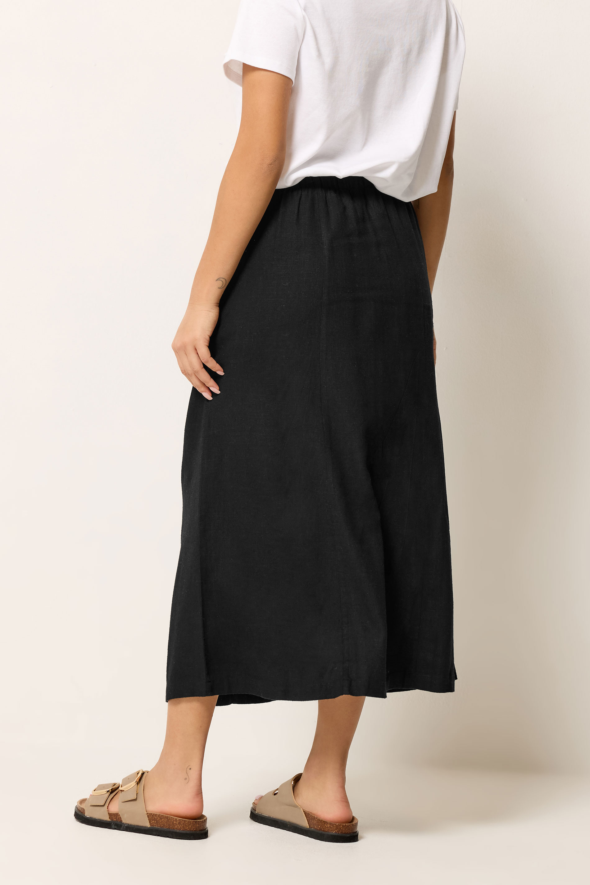 M&Co Petite Black Linen Maxi Skirt | M&Co 2