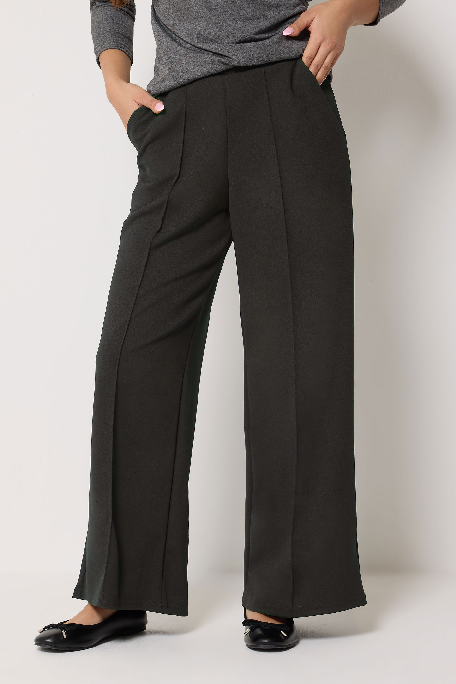 PixieGirl Petite Women's Black Pintuck Trousers | PixieGirl 1