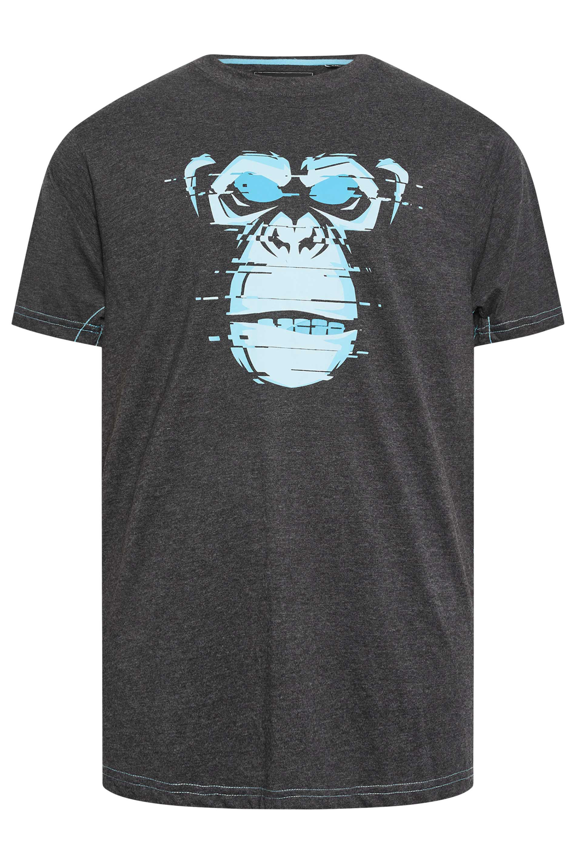 KAM Big & Tall Charcoal Grey Gorilla Print T-Shirt 3