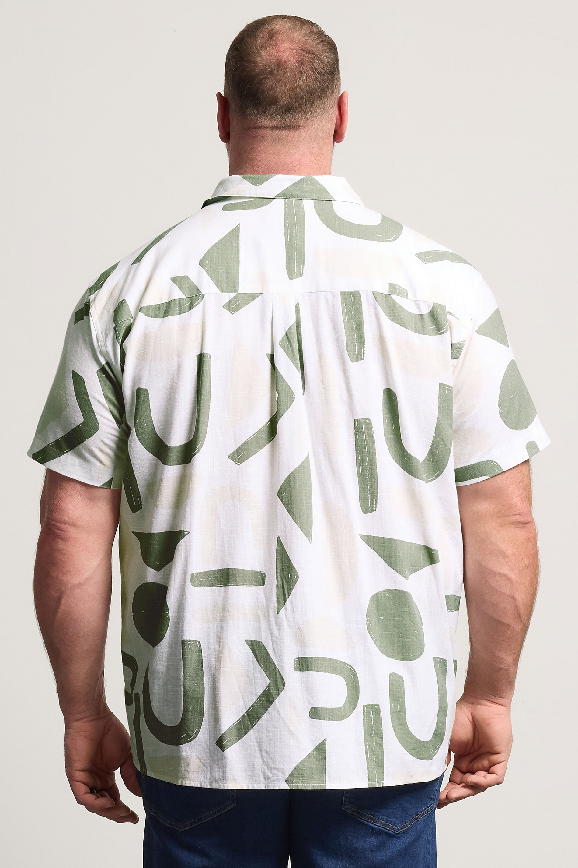 BadRhino Big & Tall Green Abstract Print Shirt | BadRhino 4