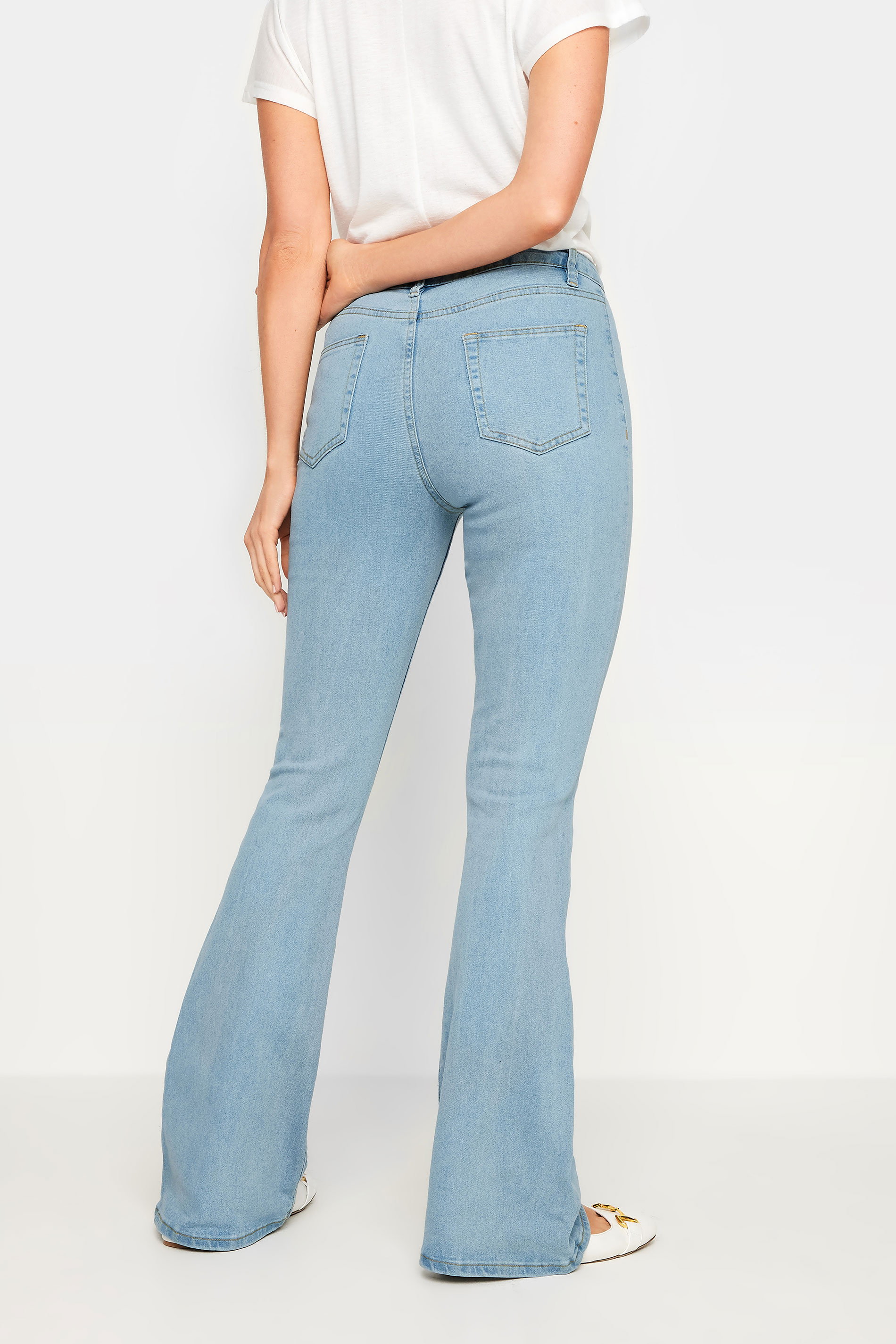 LTS Tall Women's Light Blue Denim Flared Jeans | Long Tall Sally 3