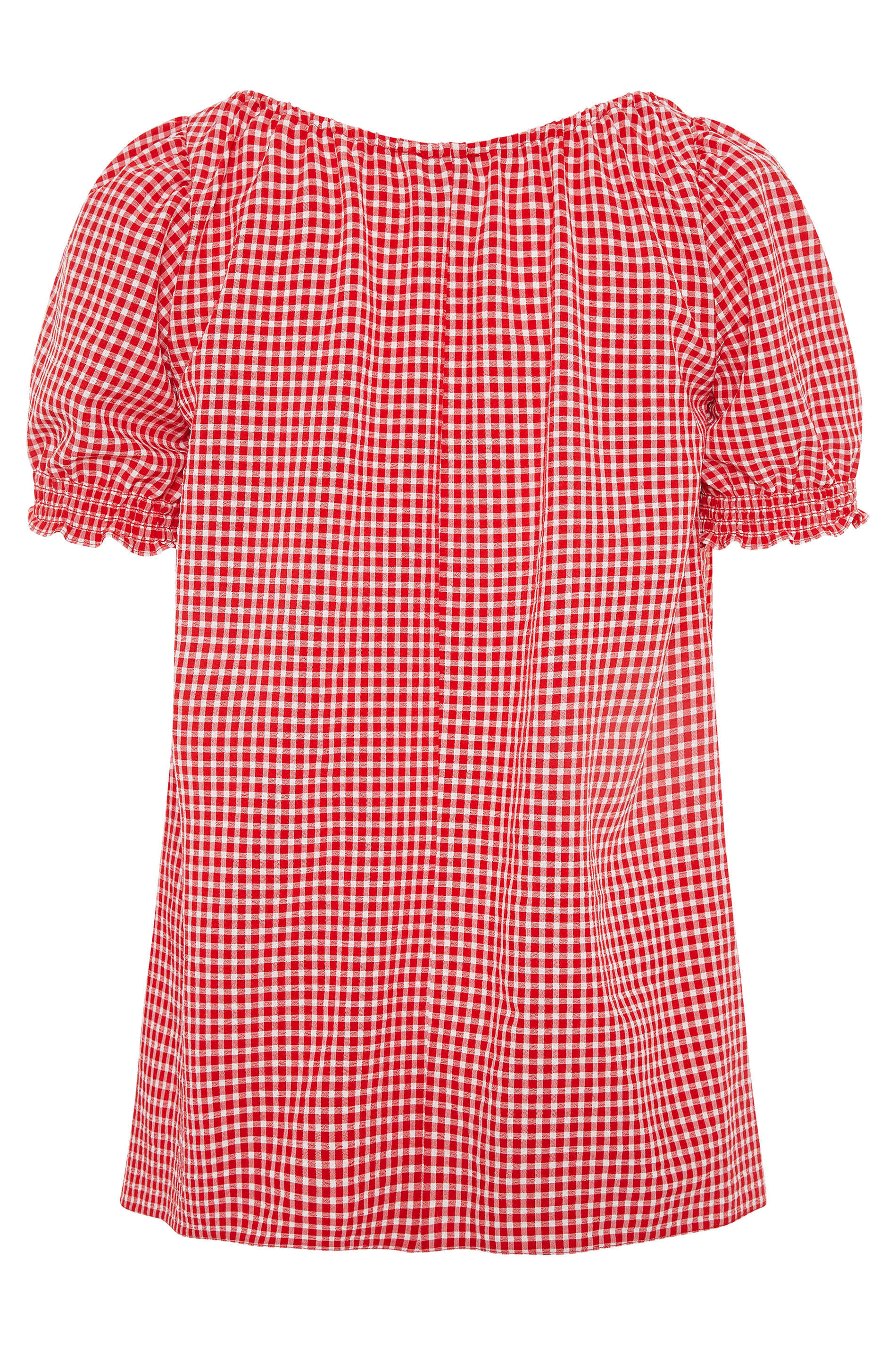 YOURS LONDON Red Gingham Longline Gypsy ...
