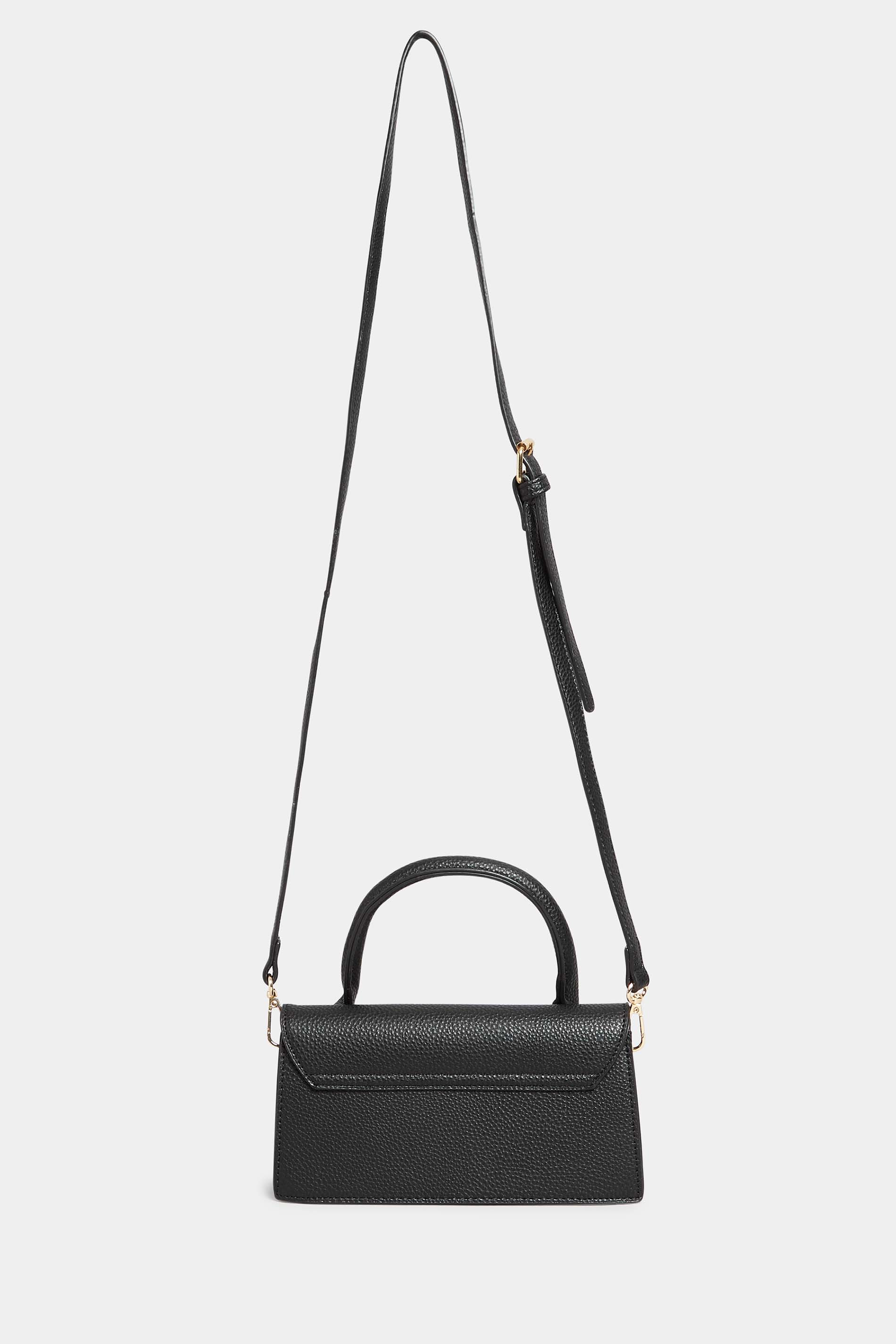 Yours Plus Size Black Top Handle Crossbody Bag Size One Size | Women's Plus Size and Curve Fashion